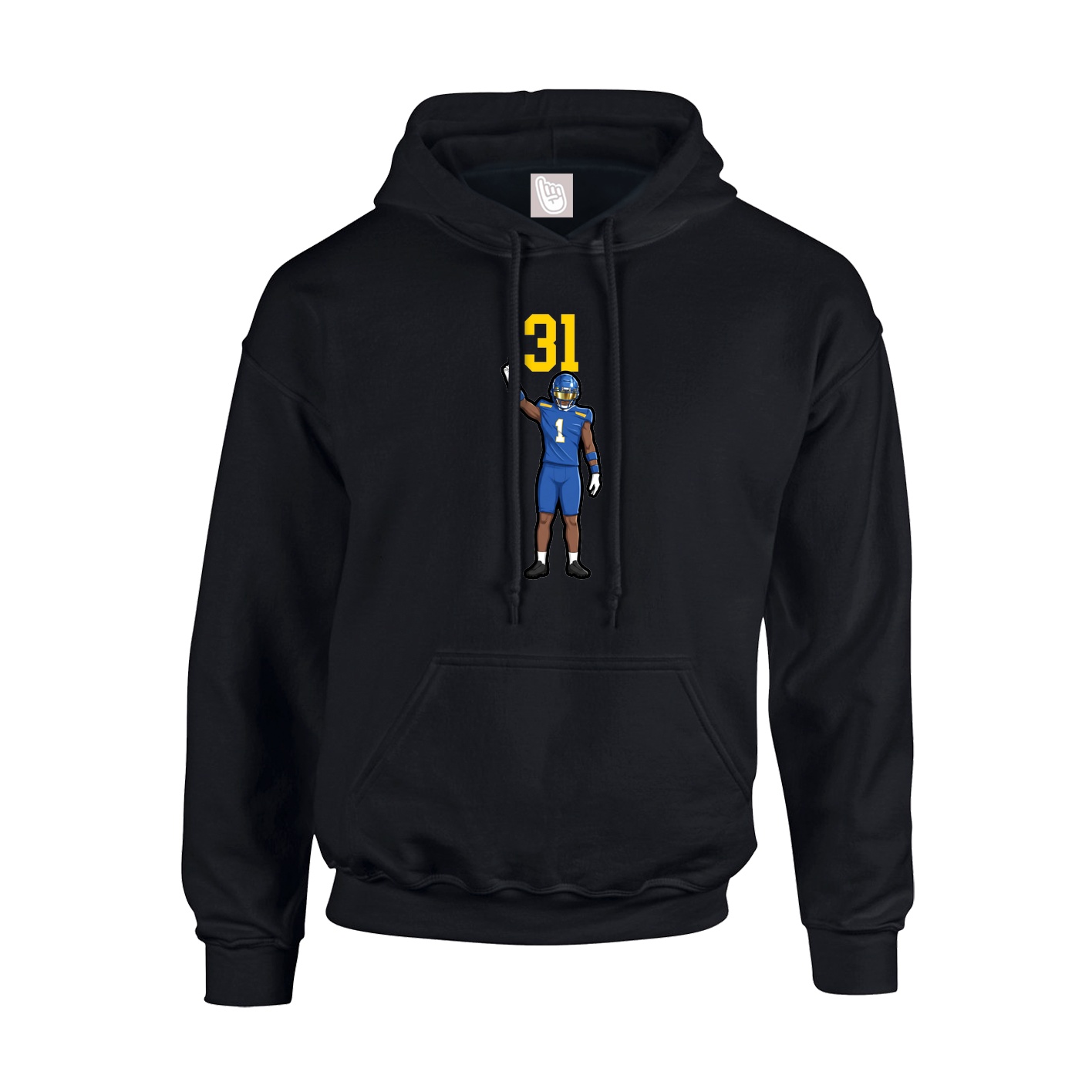 Hoodie — Number Top in Black