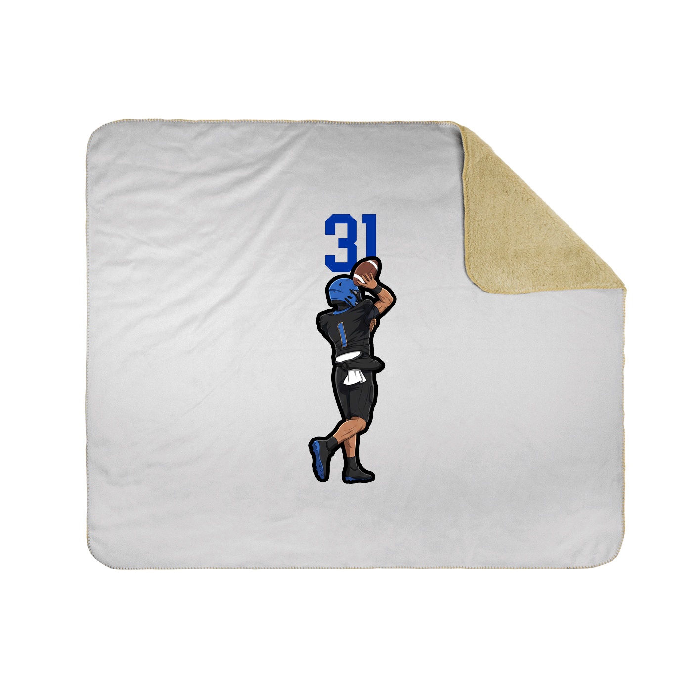 Throw Blanket — Number Top in White