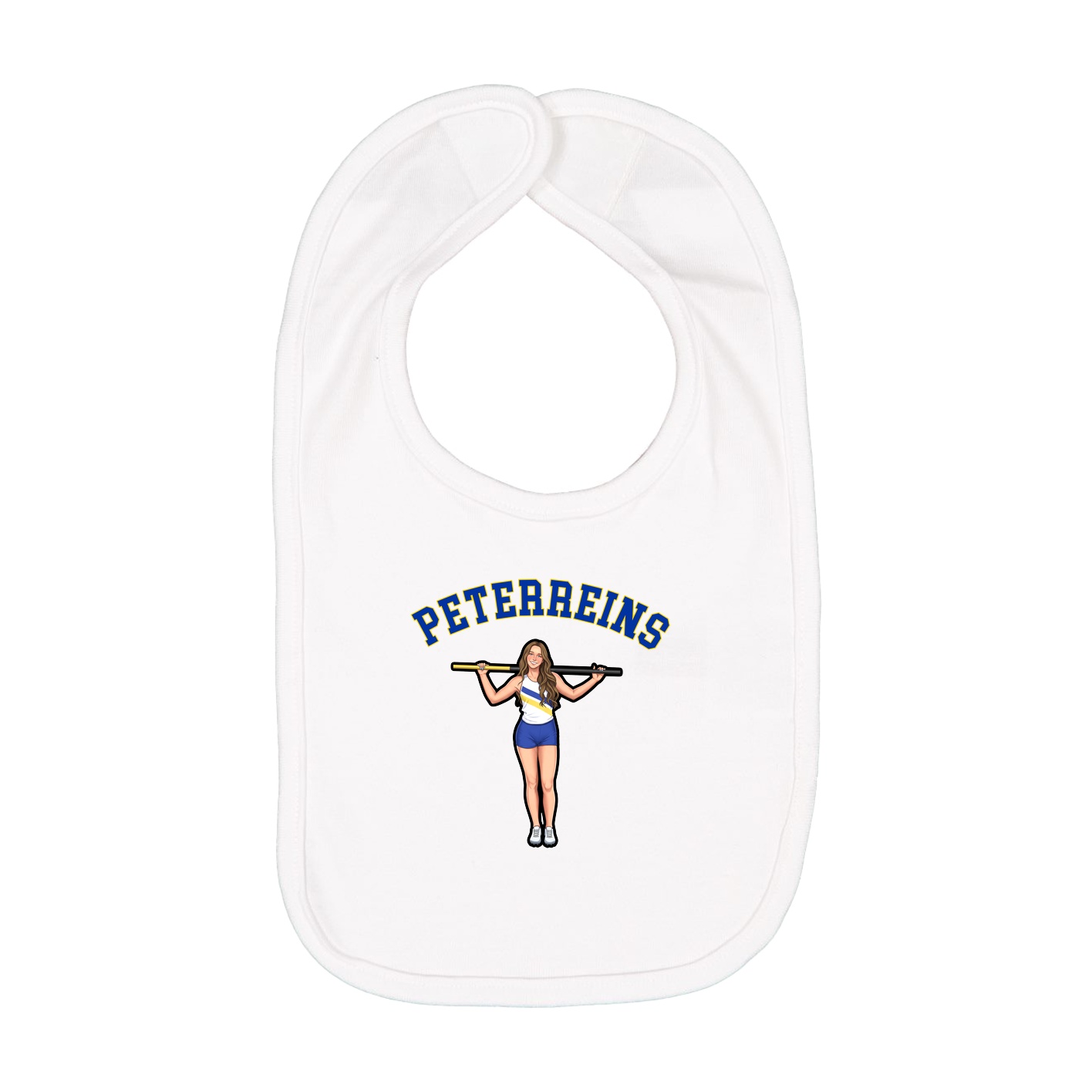 Infant Bib — Shirsey Arch in White