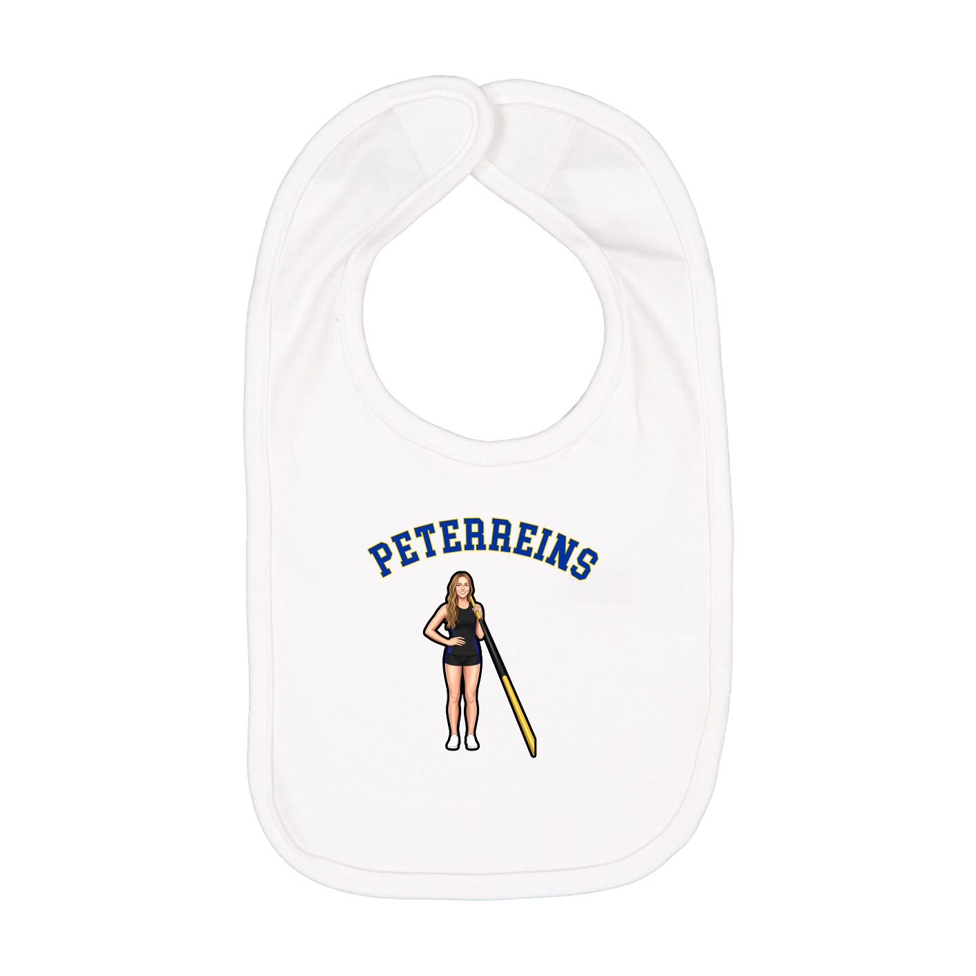 Infant Bib — Shirsey Arch in White