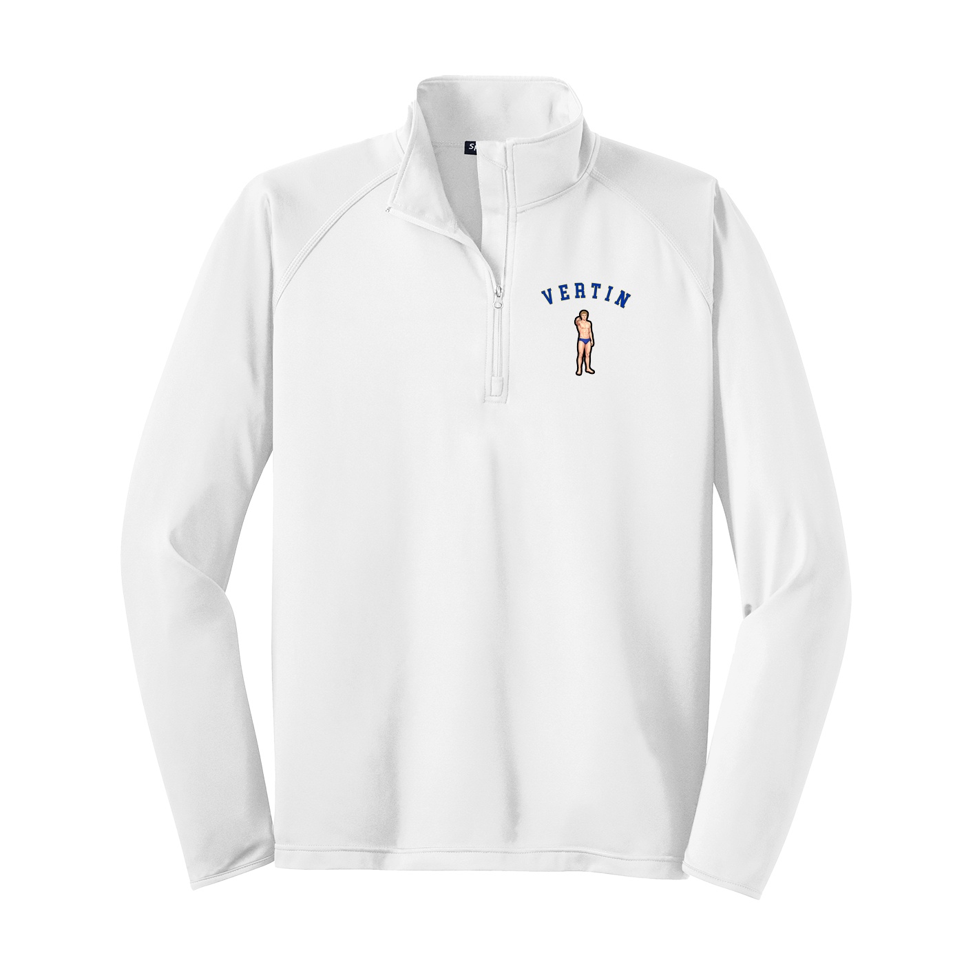 Q-Zip Pullover — Shirsey Arch in White