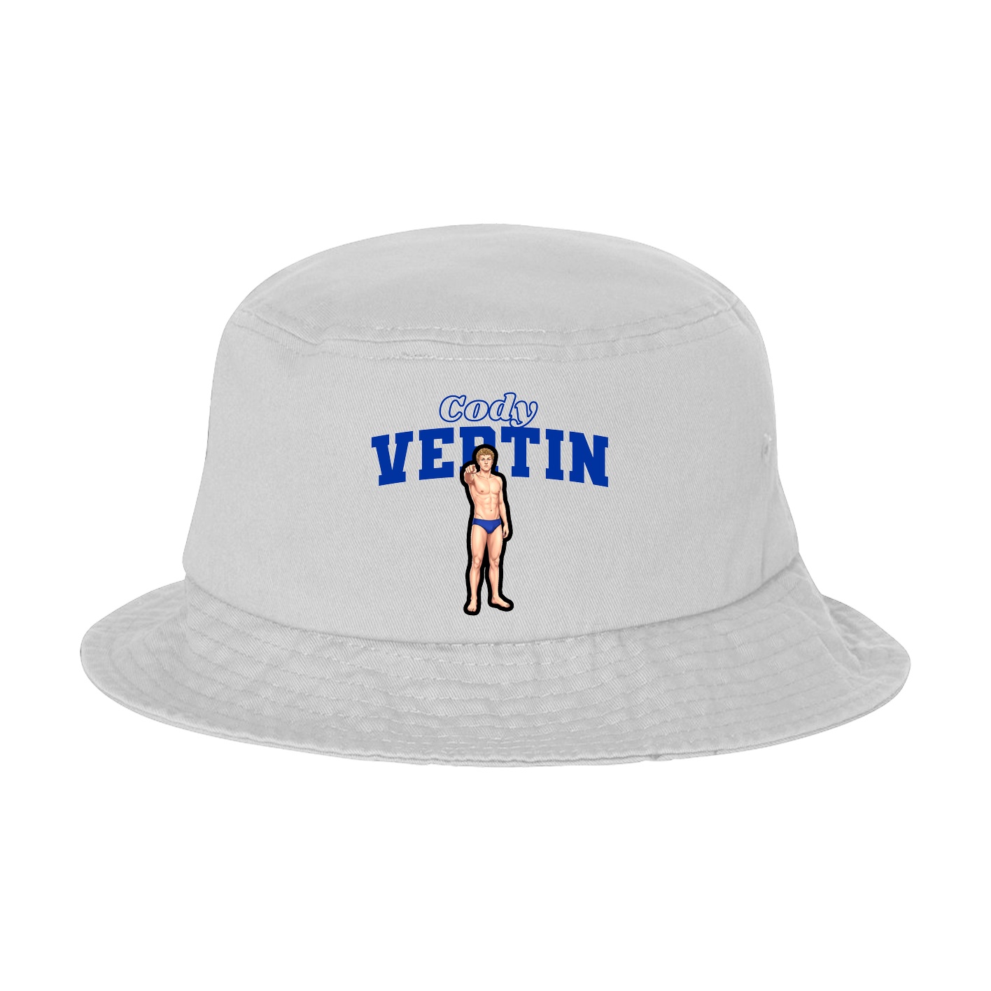 Bucket Cap — Name Arch in White