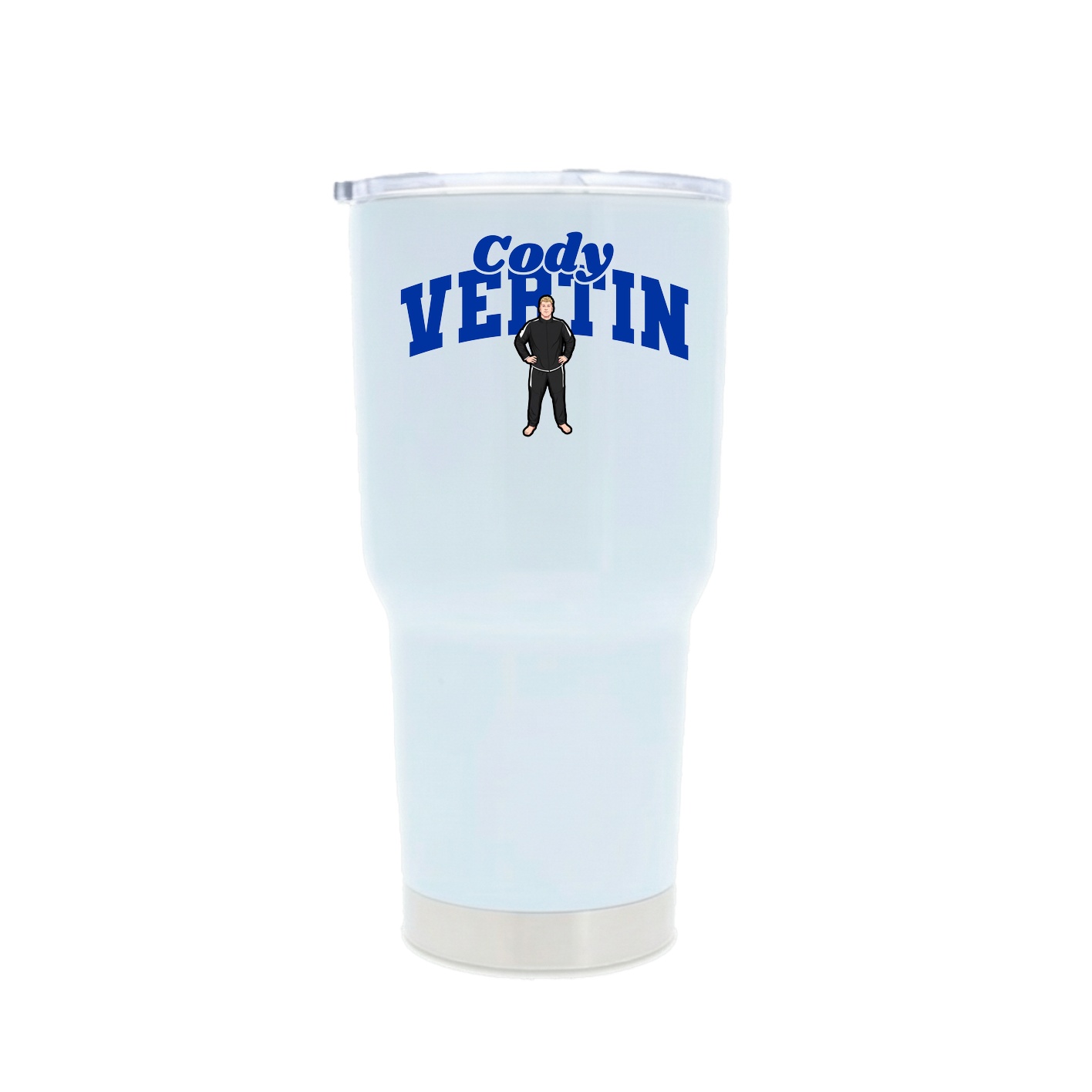 30oz Stainless Steel Tumbler — Signature Arch in White