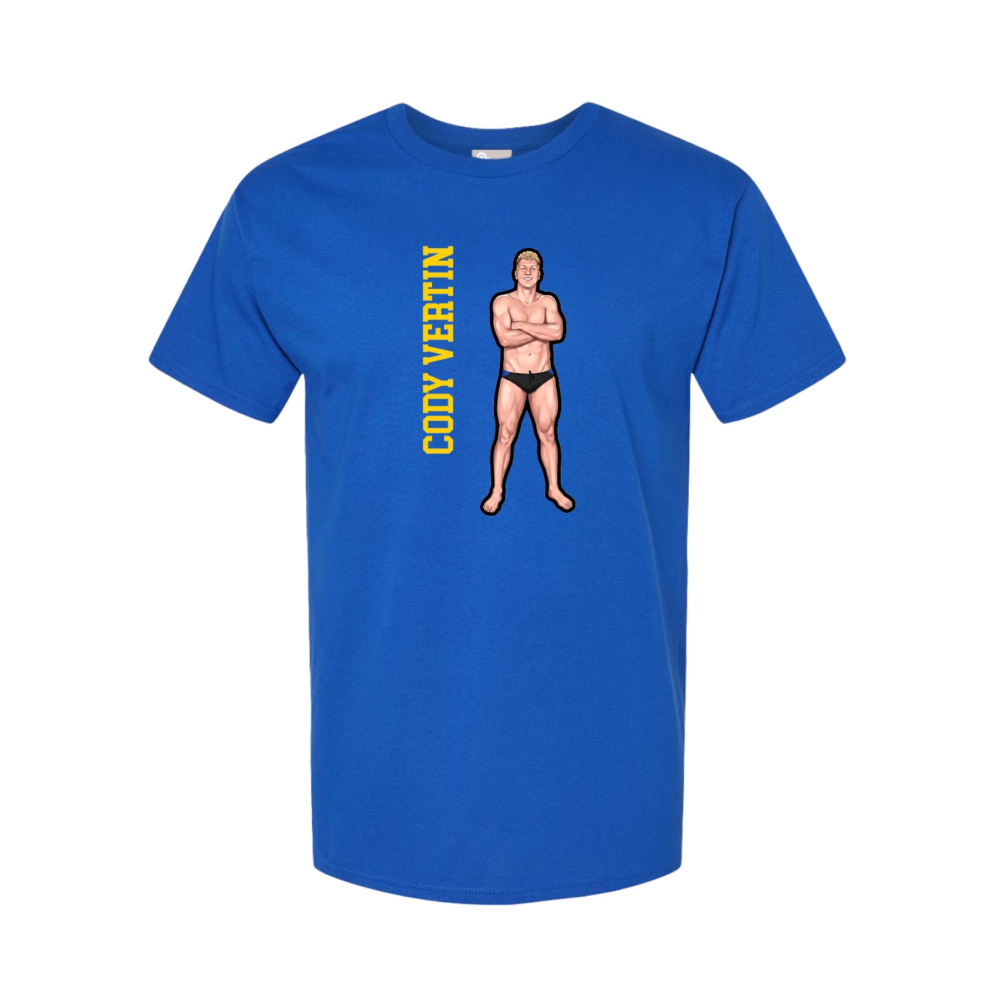 Tee — Name Vertical in Royal