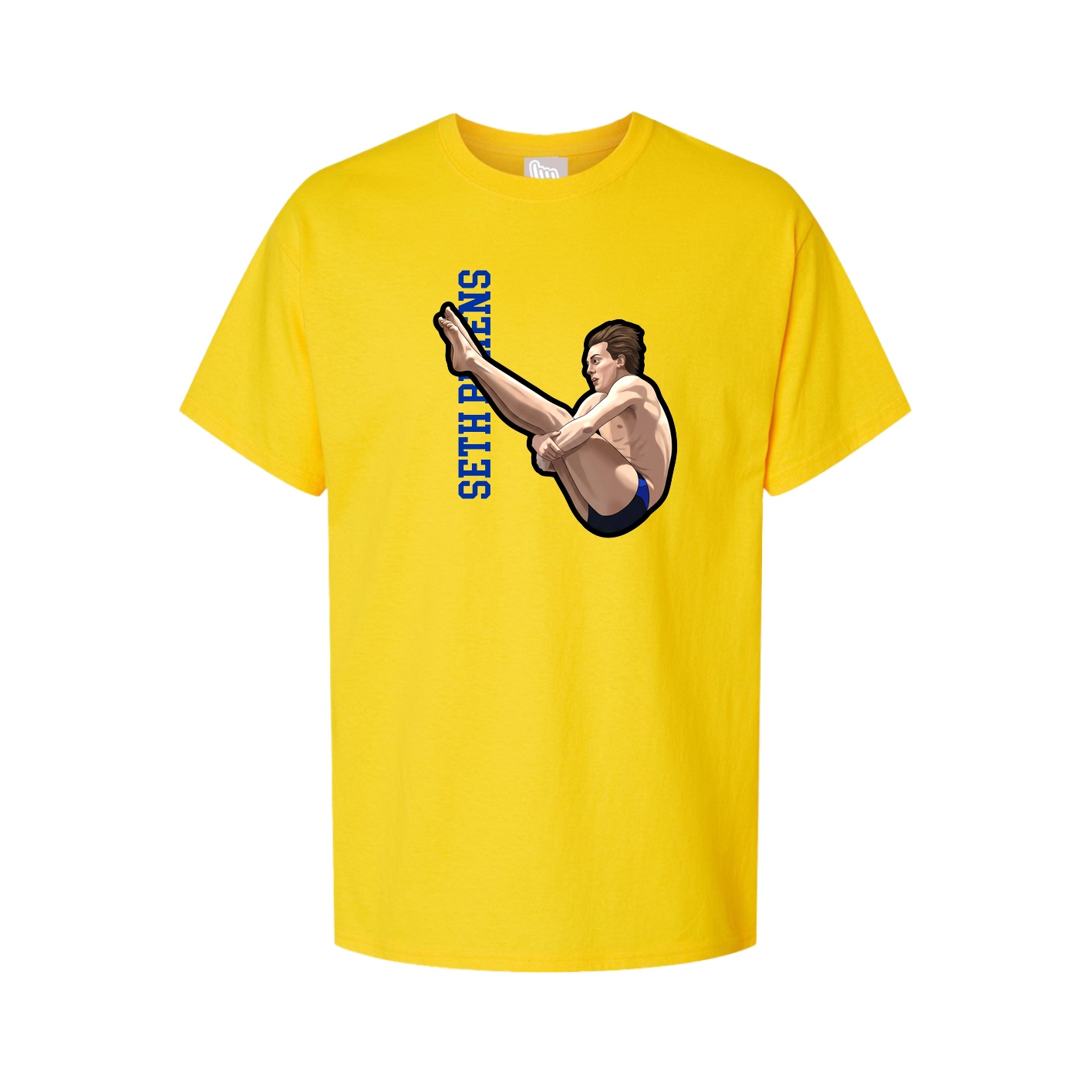 Youth Tee — Name Vertical in Gold