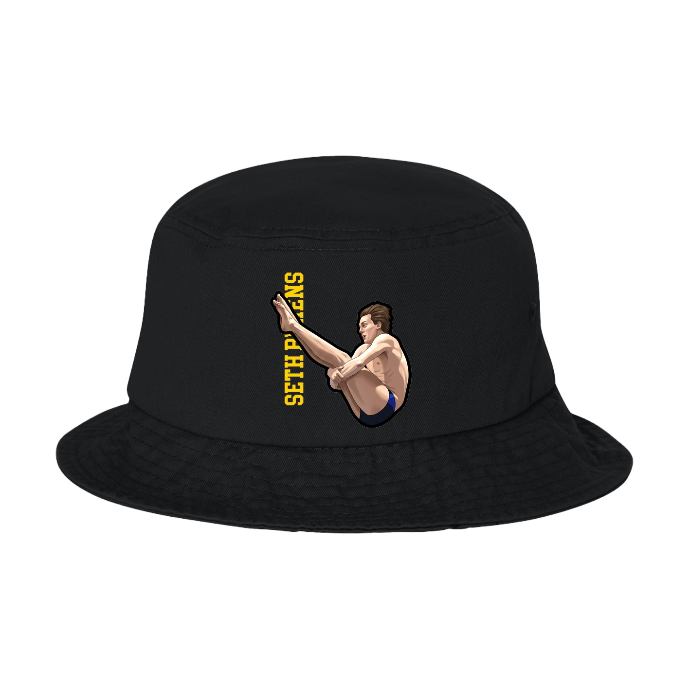 Bucket Cap — Name Vertical in Black