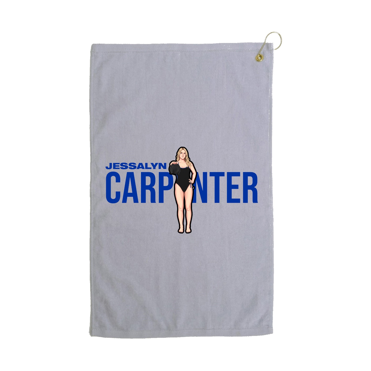 Golf Towel — Player Name in Grey