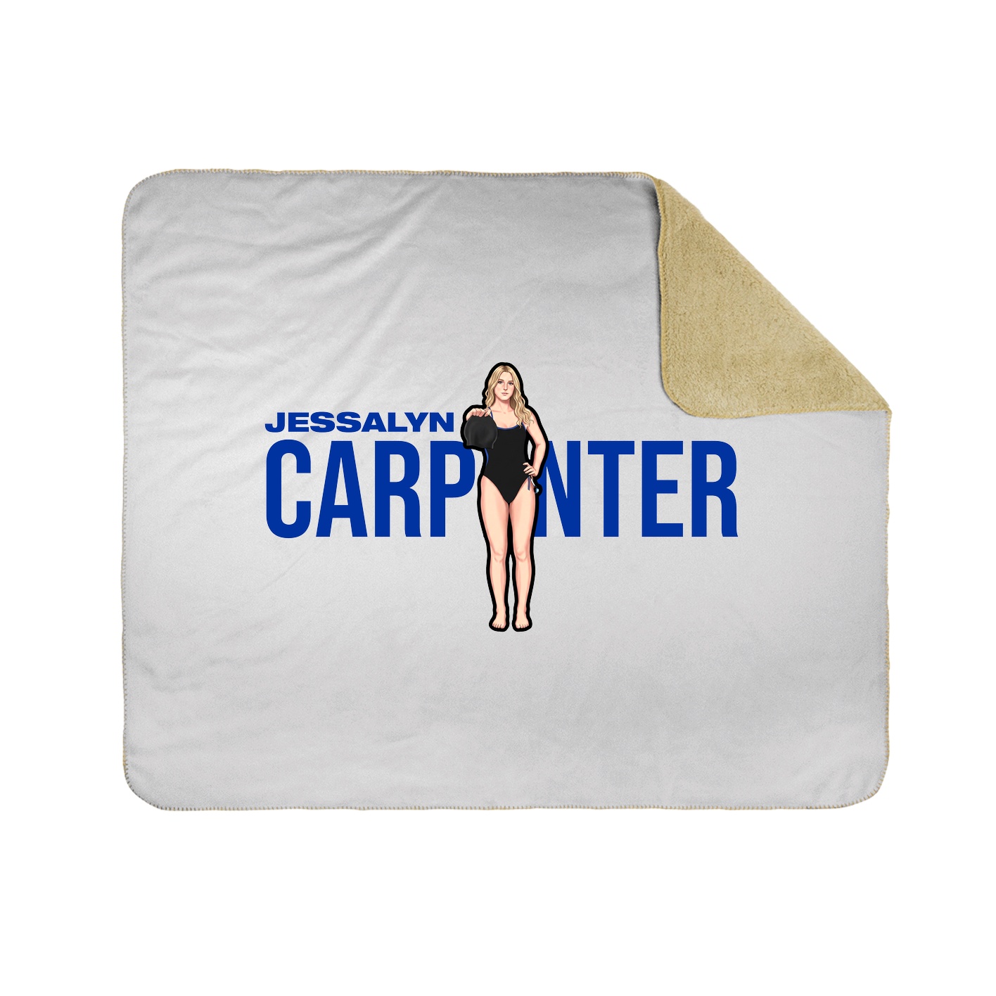 Throw Blanket — Player Name in White