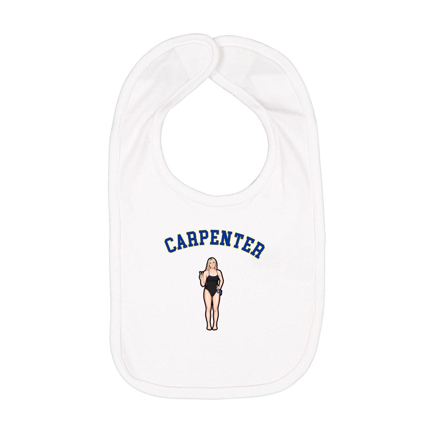 Infant Bib — Shirsey Arch in White