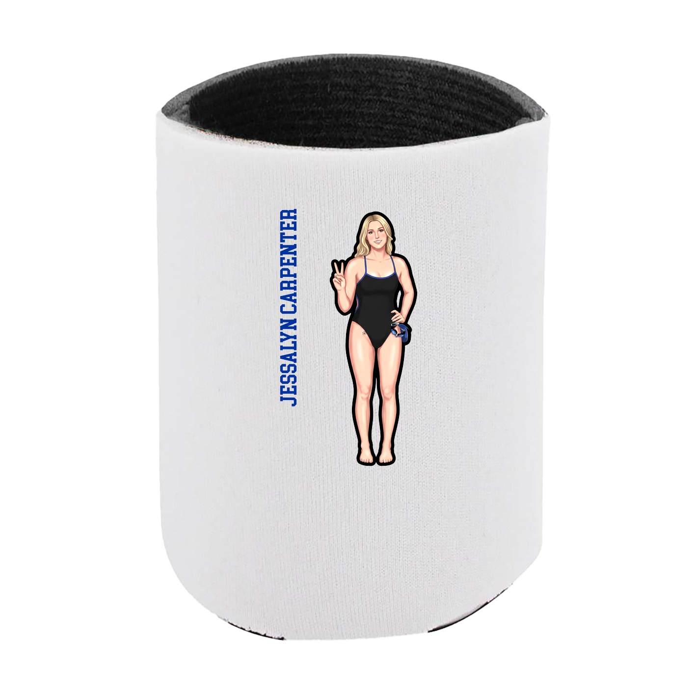 Can Holder — Name Vertical in White
