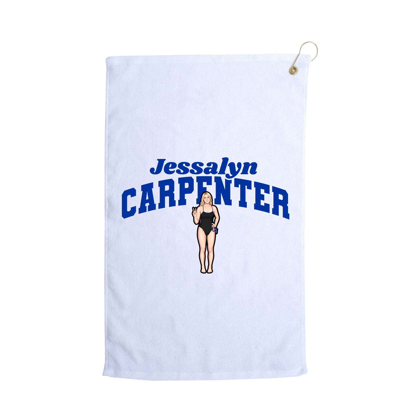 Golf Towel — Signature Arch in White