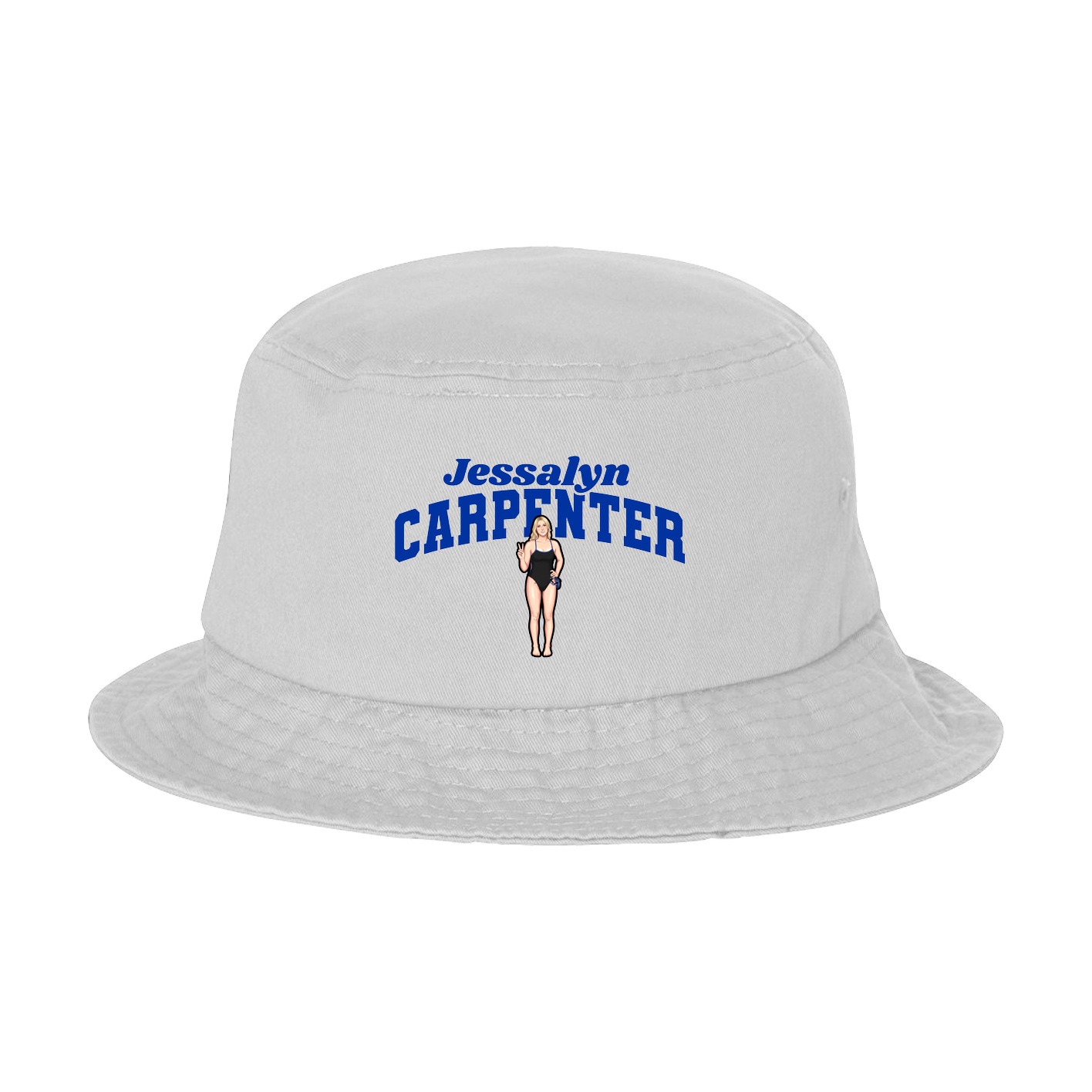 Bucket Cap — Signature Arch in White