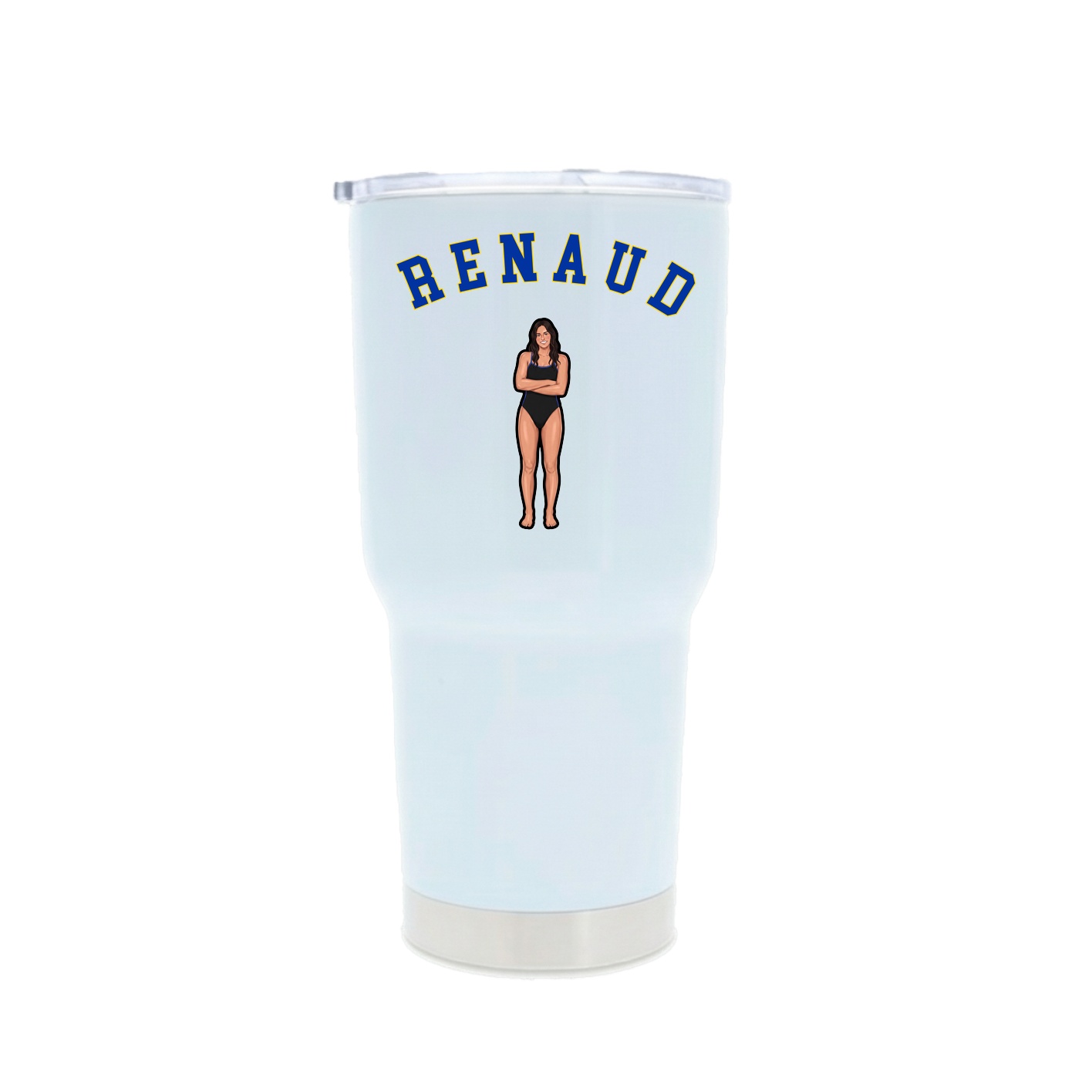 30oz Stainless Steel Tumbler — Shirsey Arch in White