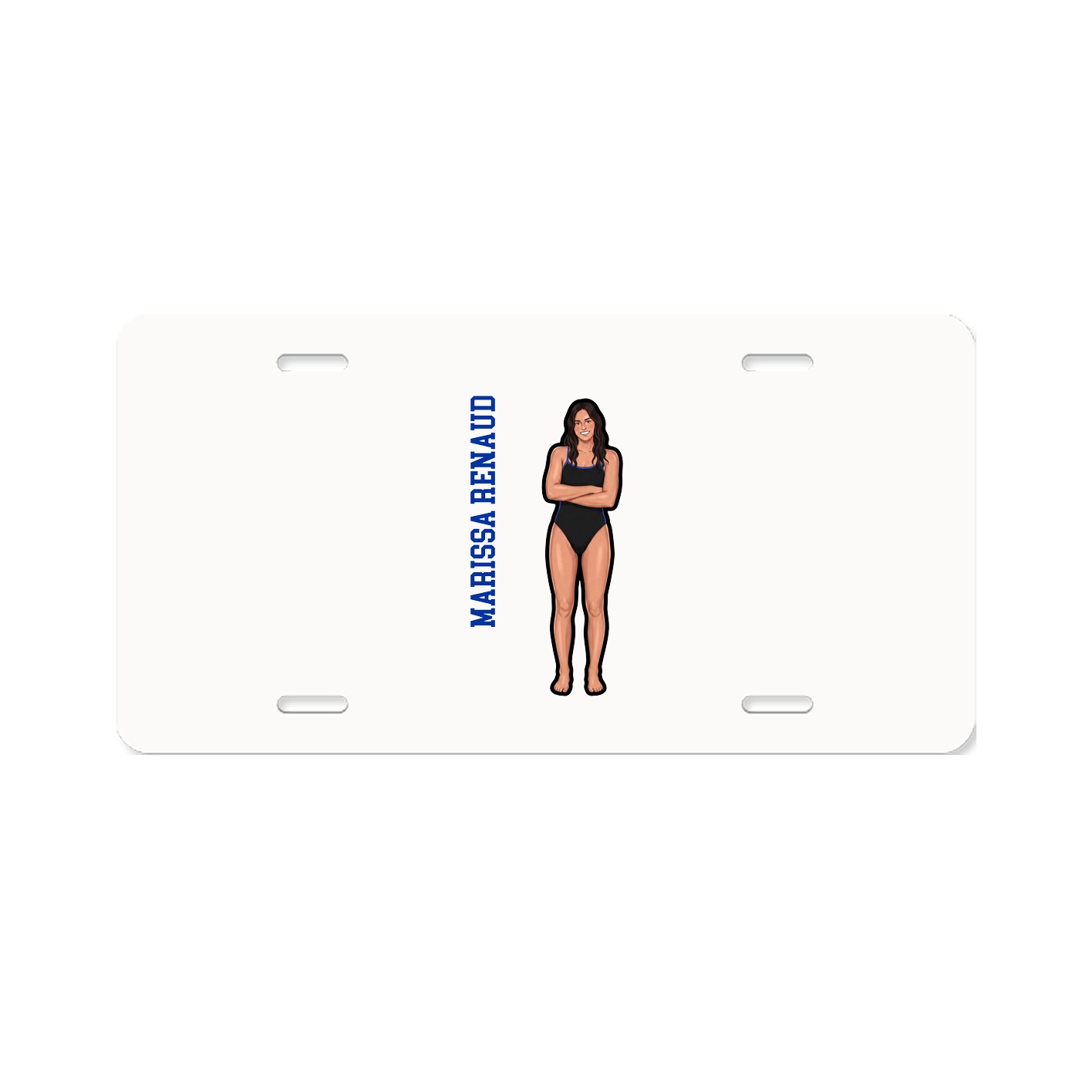 License Plate — Name Vertical in Classic