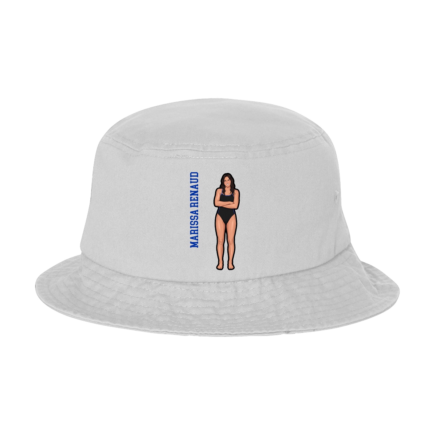 Bucket Cap — Name Vertical in White