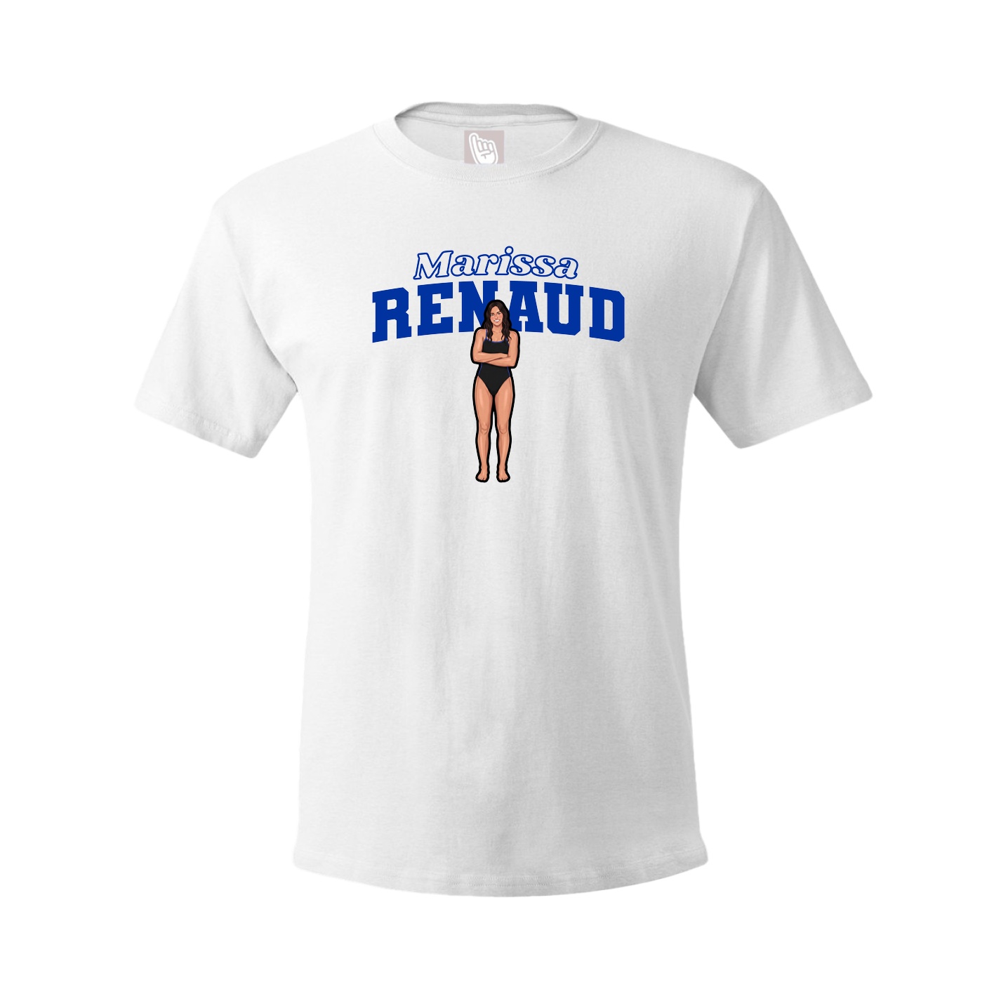 Youth Tee — Name Arch in White