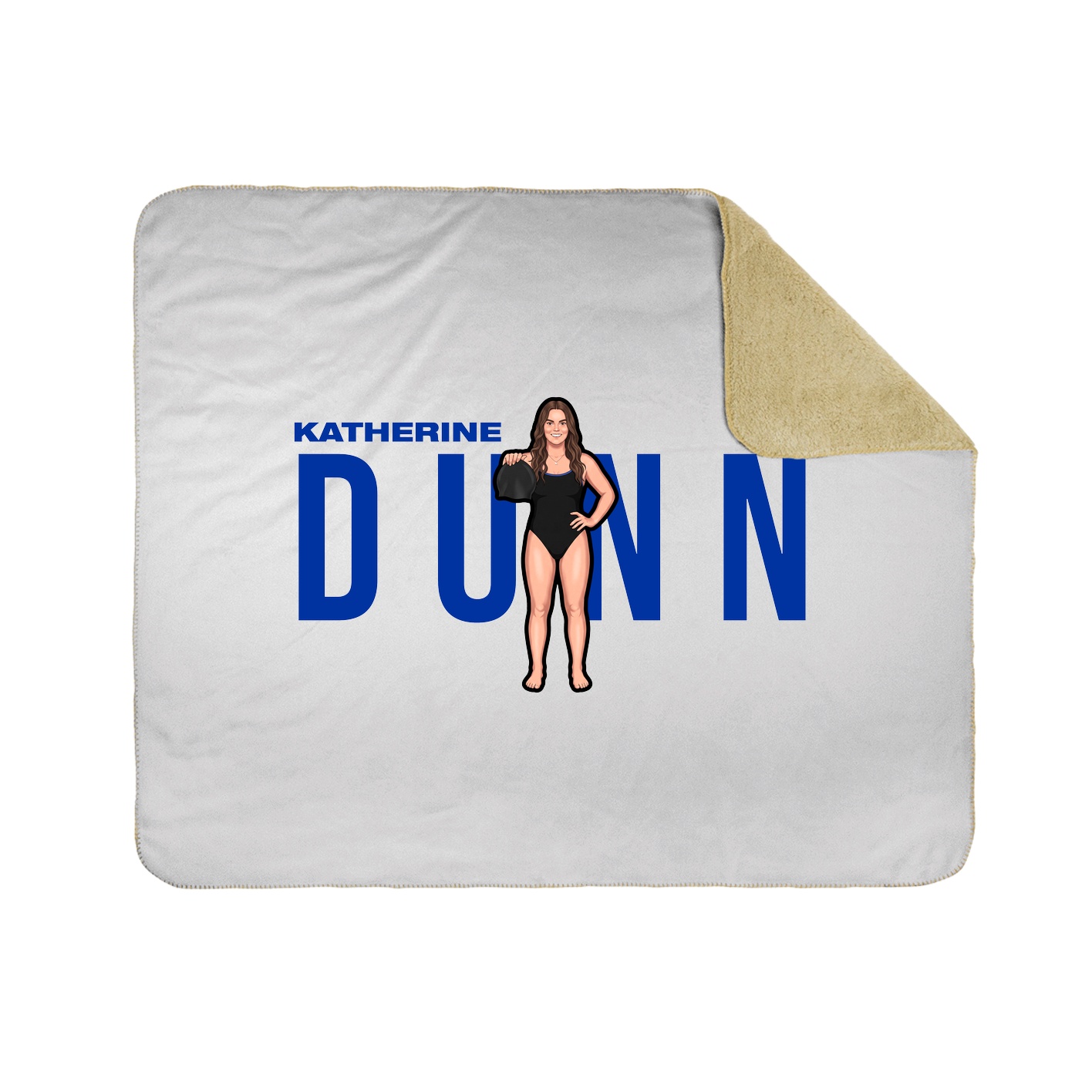 Throw Blanket — Player Name in White