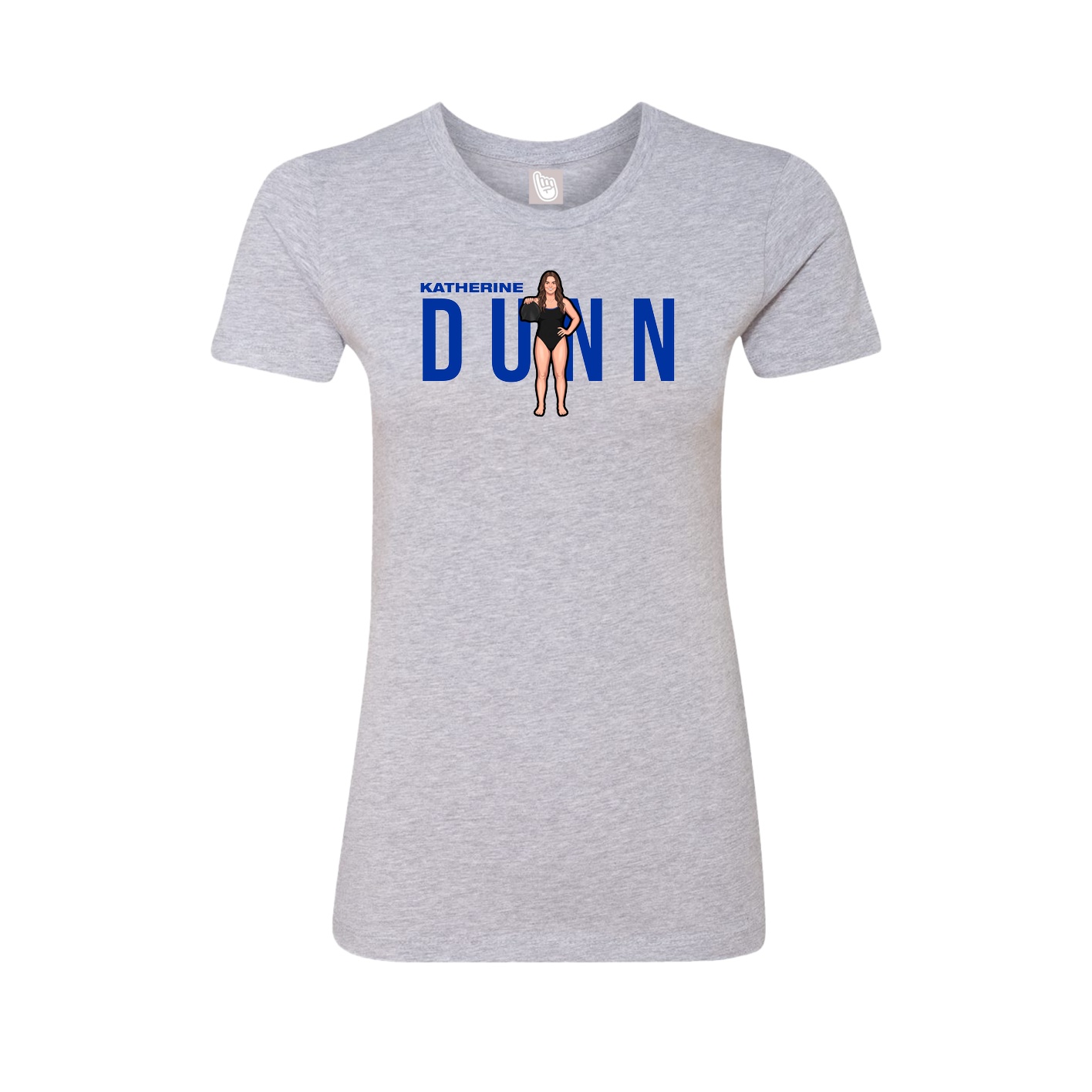 Fitted Women's Tee — Player Name in Grey