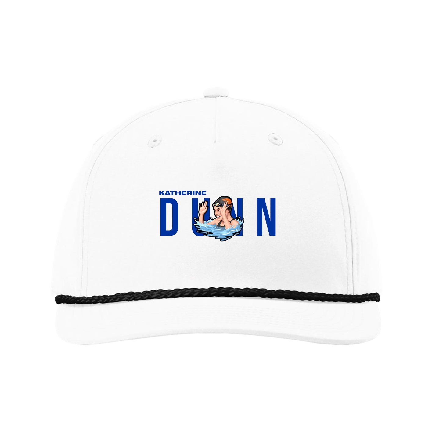 Five-Panel Classic Rope Cap — Player Name in White