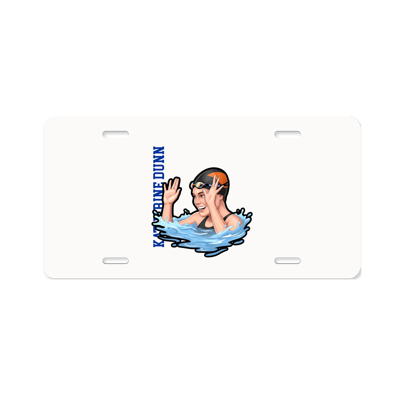 License Plate — Name Vertical in Classic