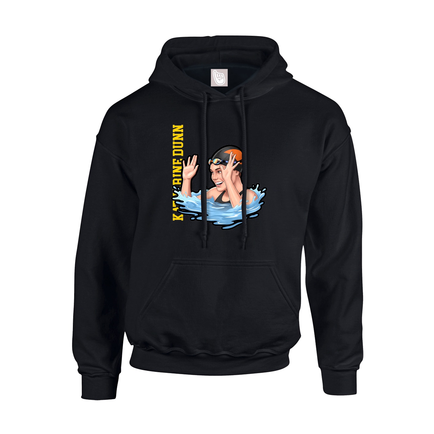 Hoodie — Name Vertical in Black