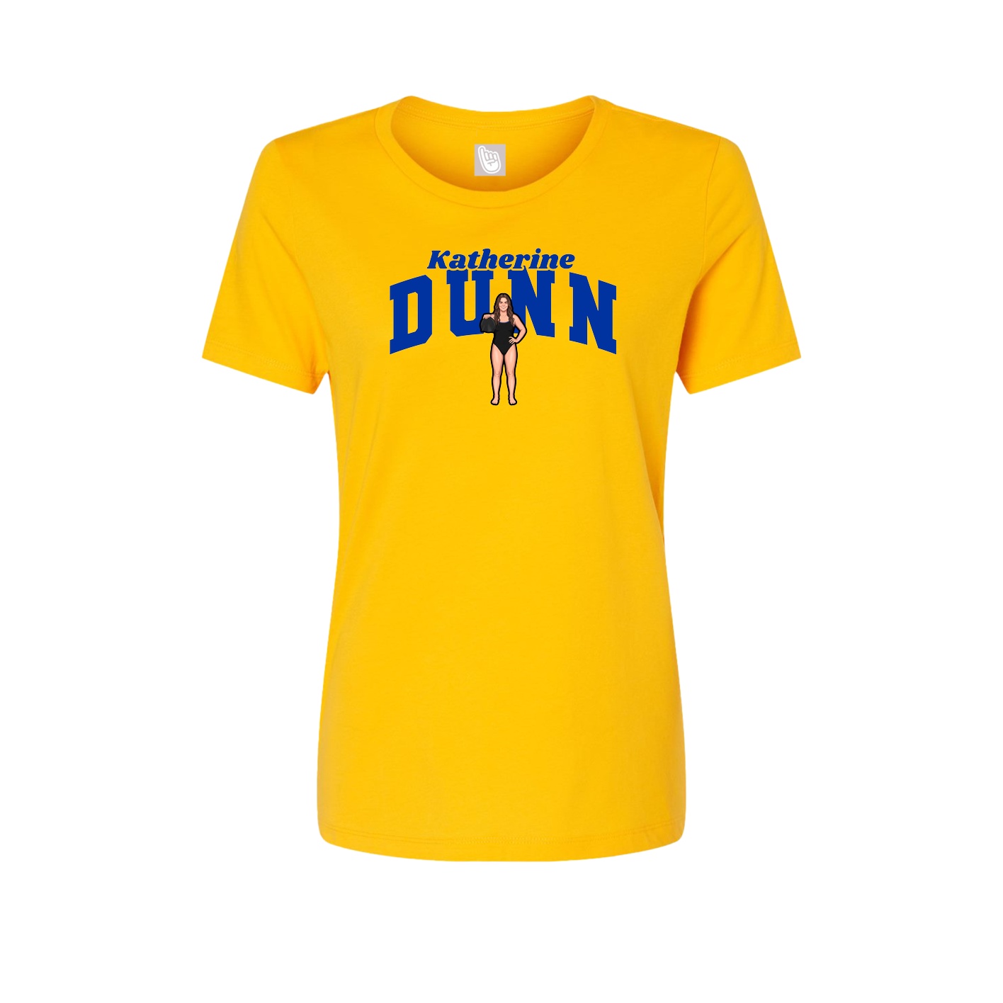 Fitted Women's Tee — Signature Arch in Gold
