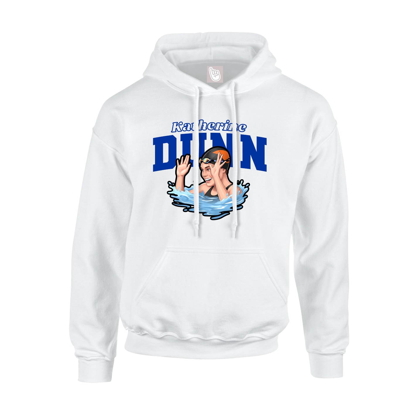 Hoodie — Name Arch in White