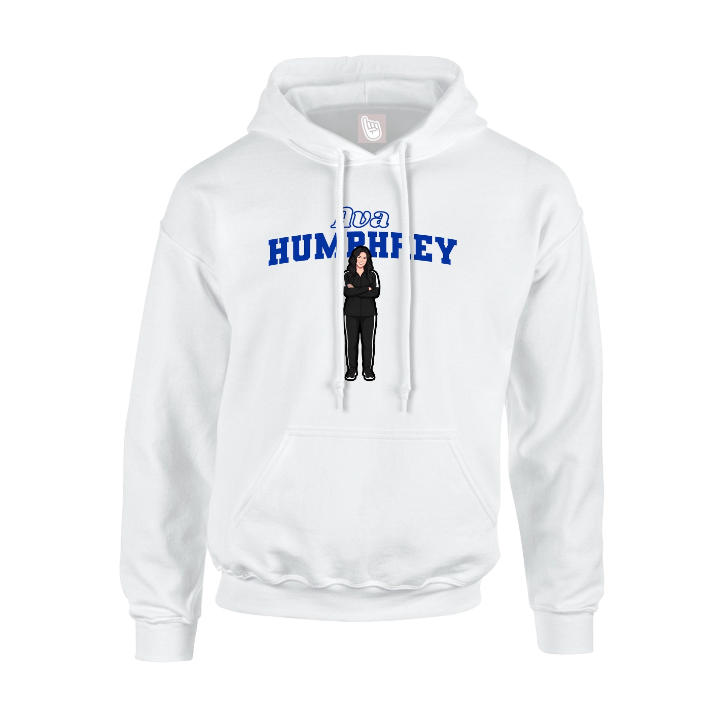Hoodie — Name Arch in White