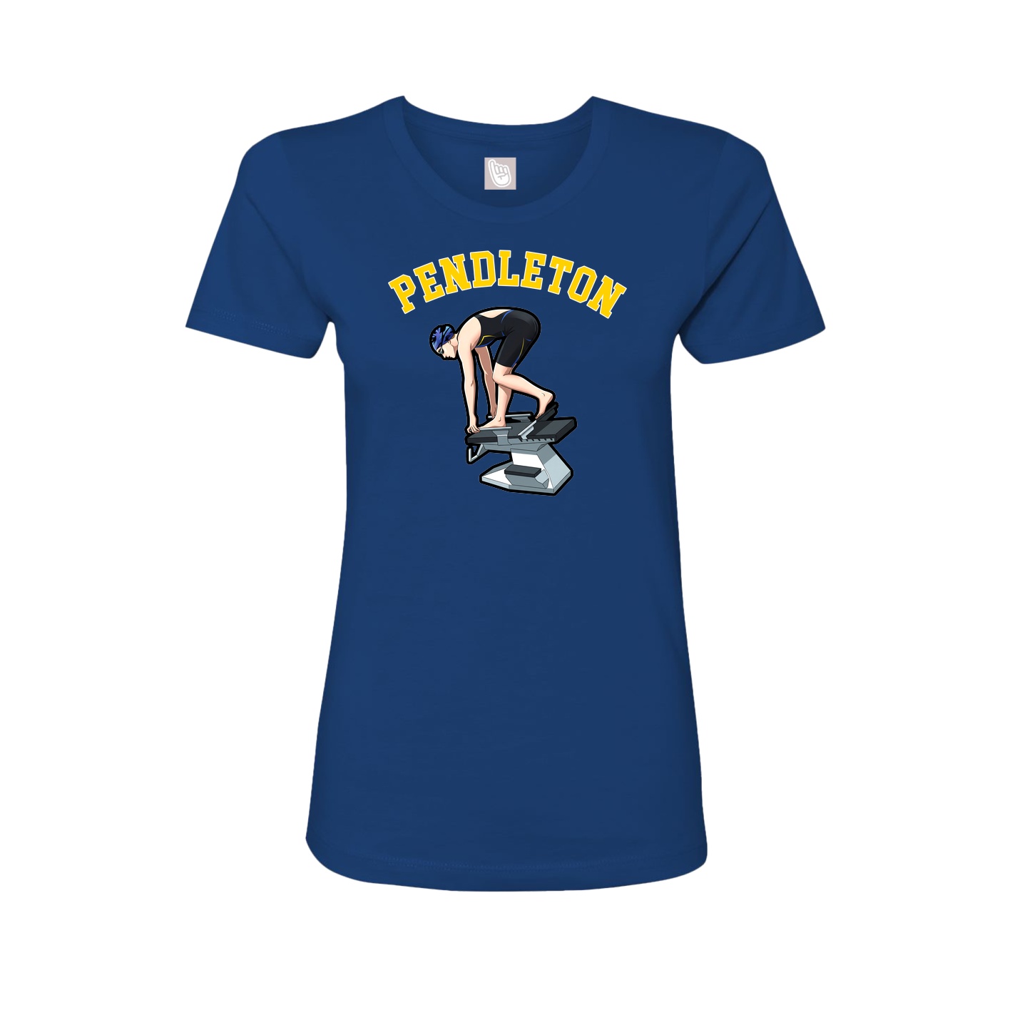 Fitted Women's Tee — Shirsey Arch in Royal