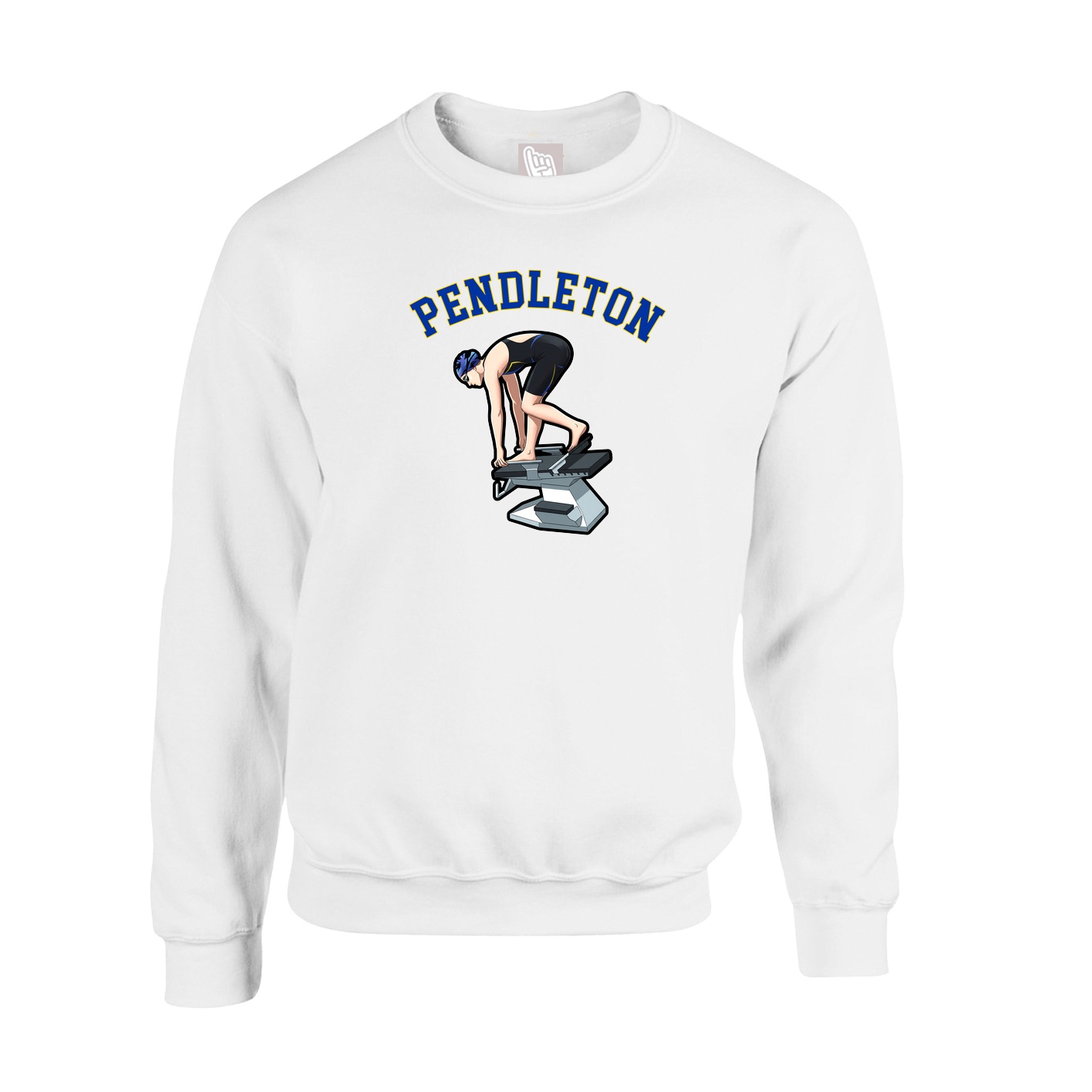 Fleece Crew — Shirsey Arch in White