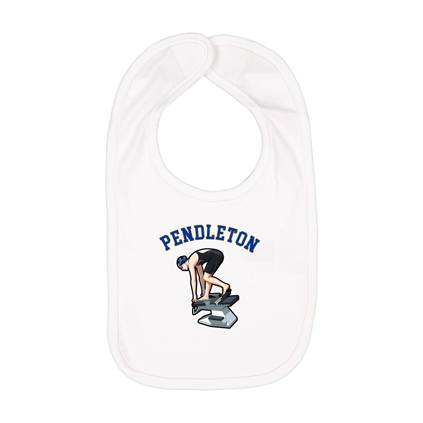 Infant Bib — Shirsey Arch in White
