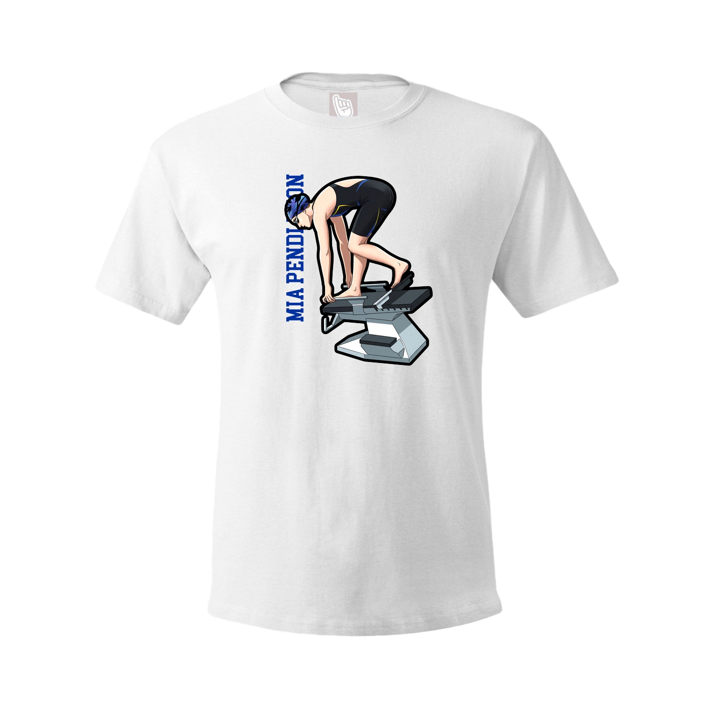 Tee — Name Vertical in White