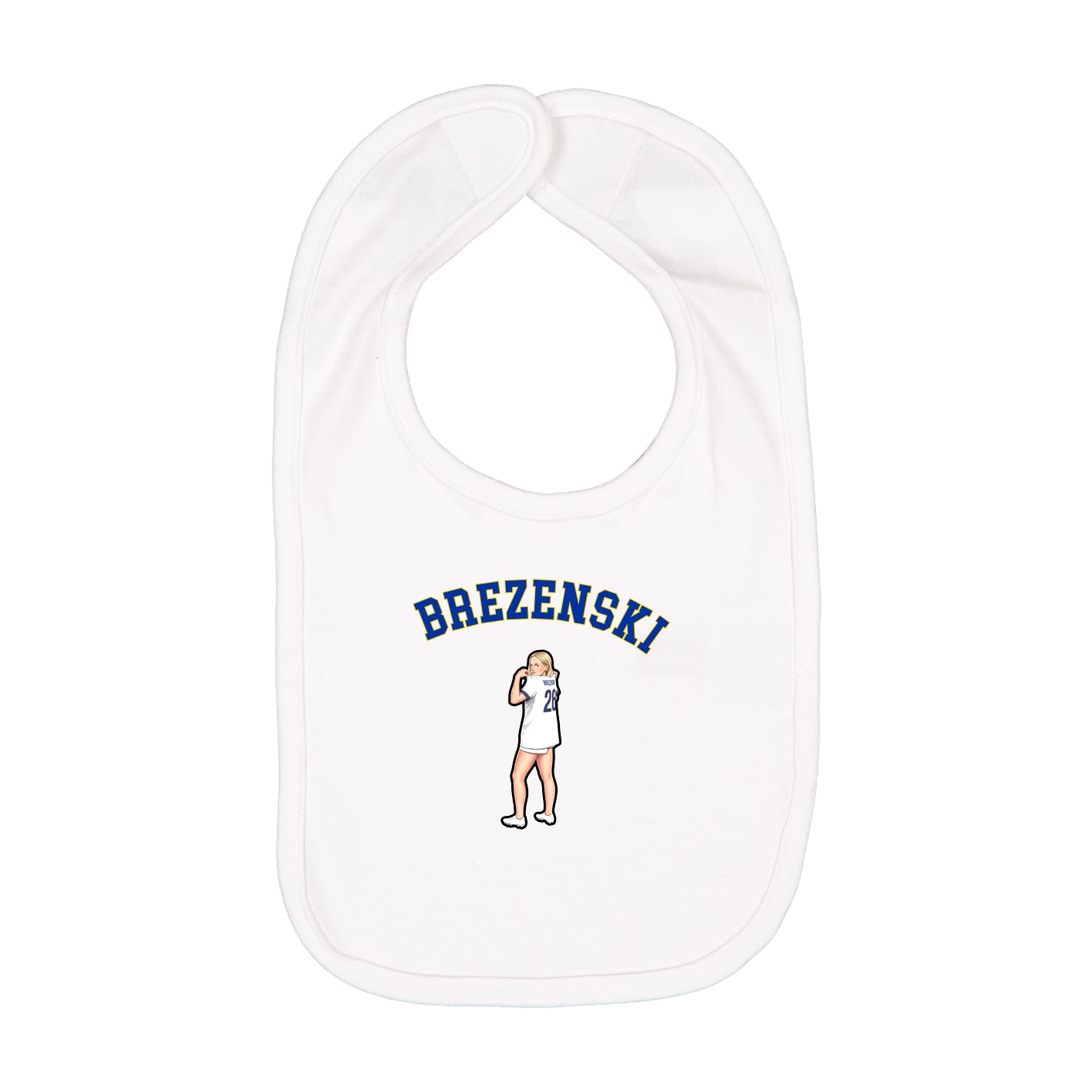 Infant Bib — Shirsey Arch in White