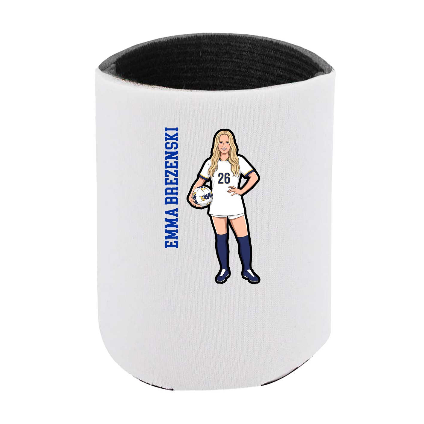 Can Holder — Name Vertical in White