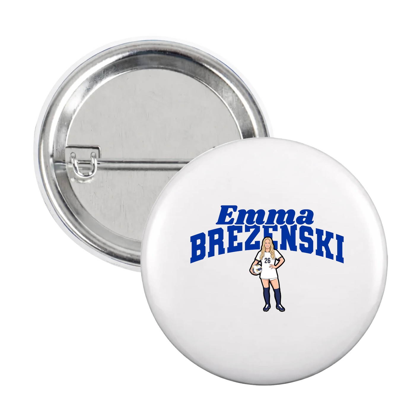 Game Day Button — Signature Arch in White