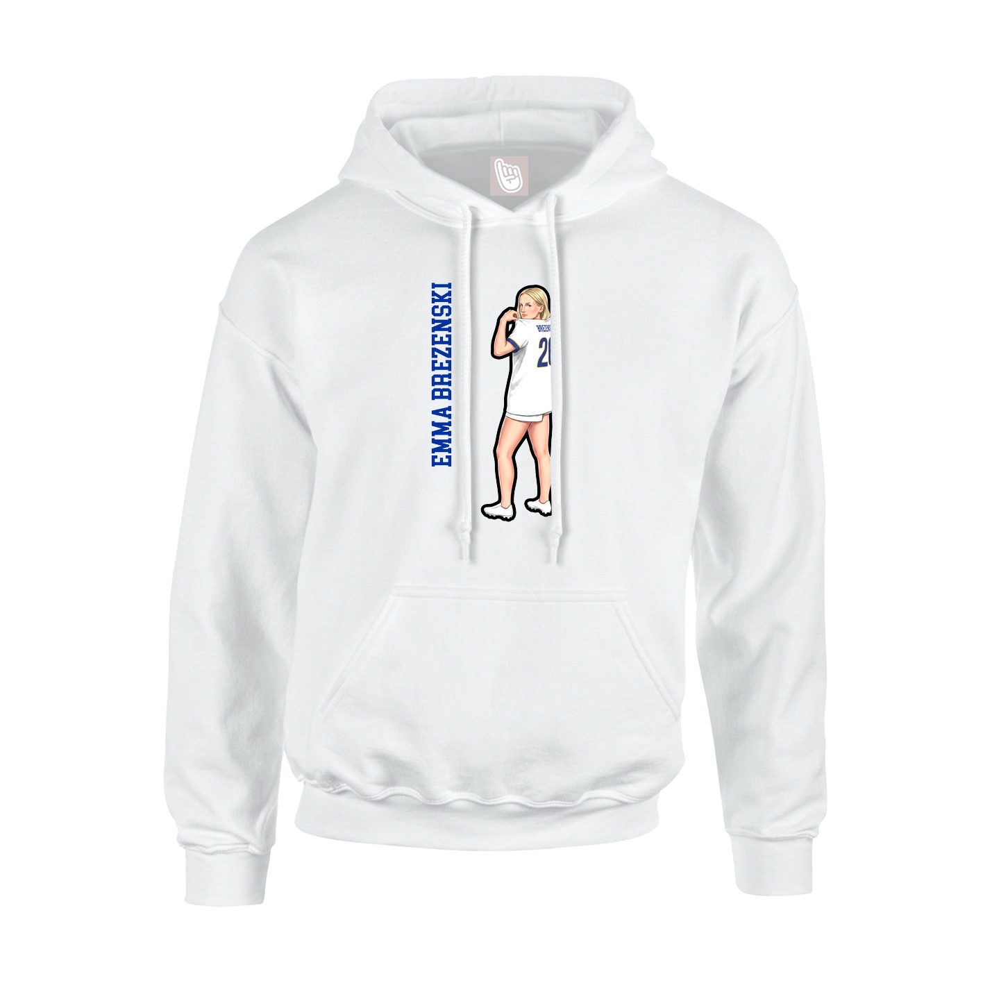 Youth Hoodie — Name Vertical in White