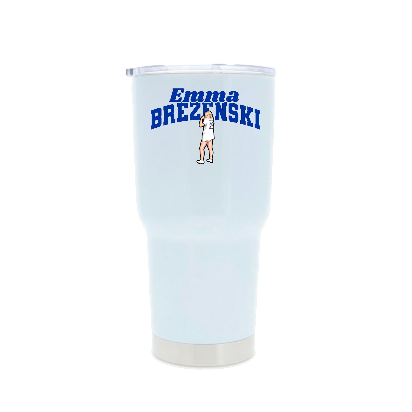 30oz Stainless Steel Tumbler — Signature Arch in White
