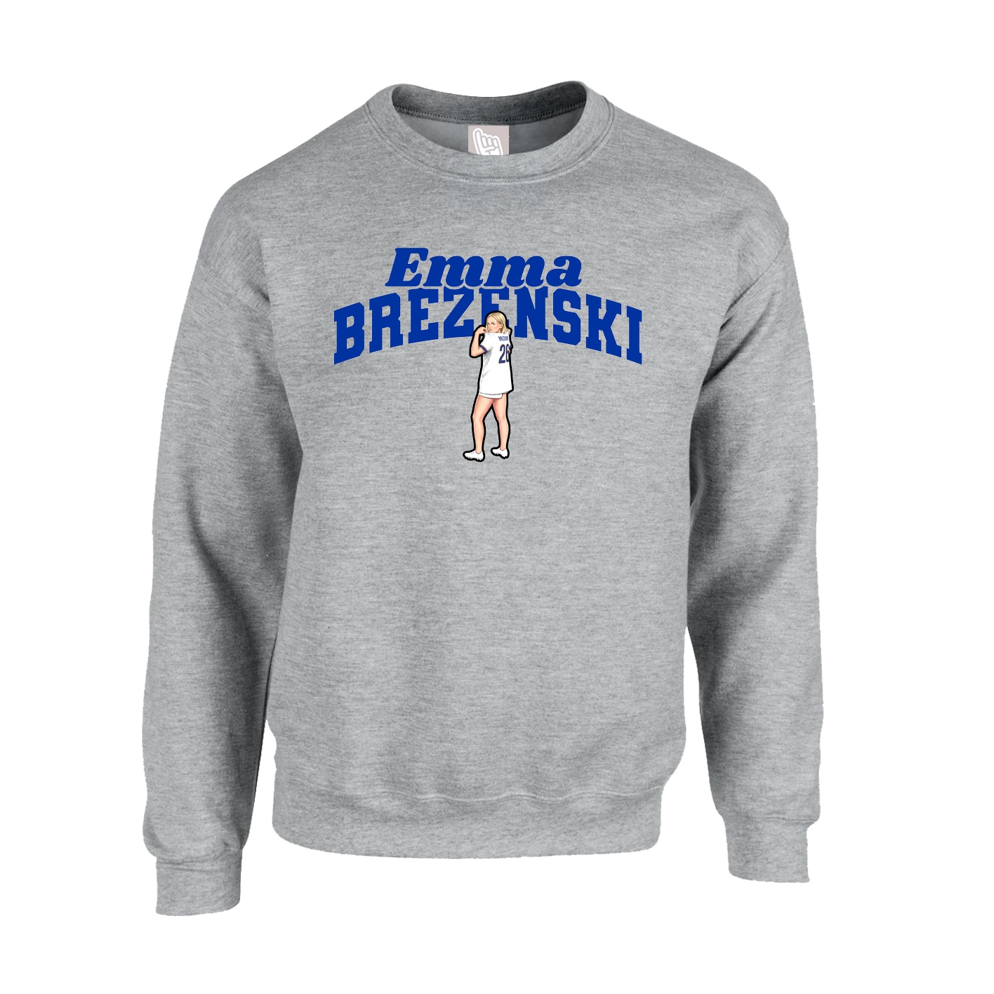 Fleece Crew — Signature Arch in Grey