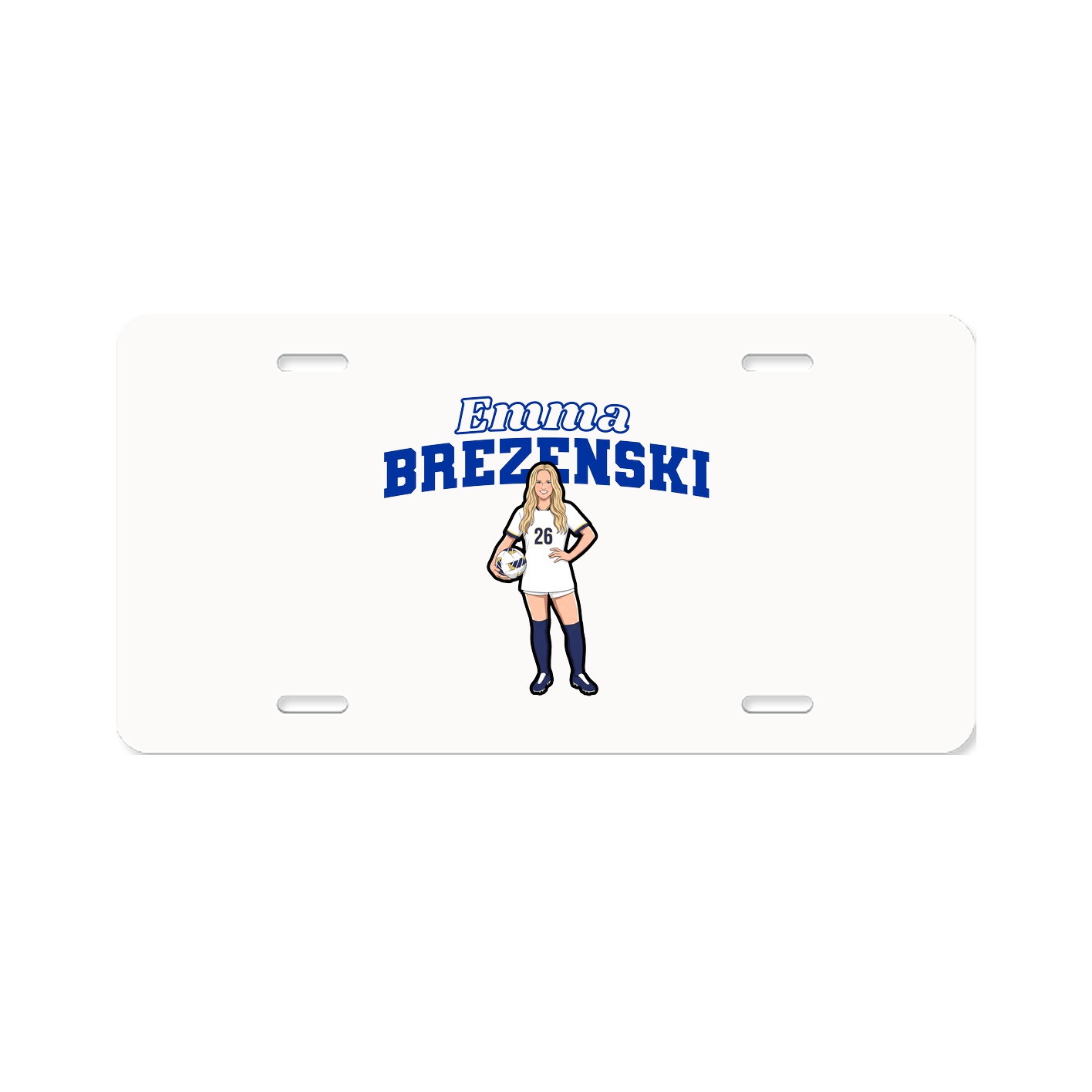 License Plate — Name Arch in Classic