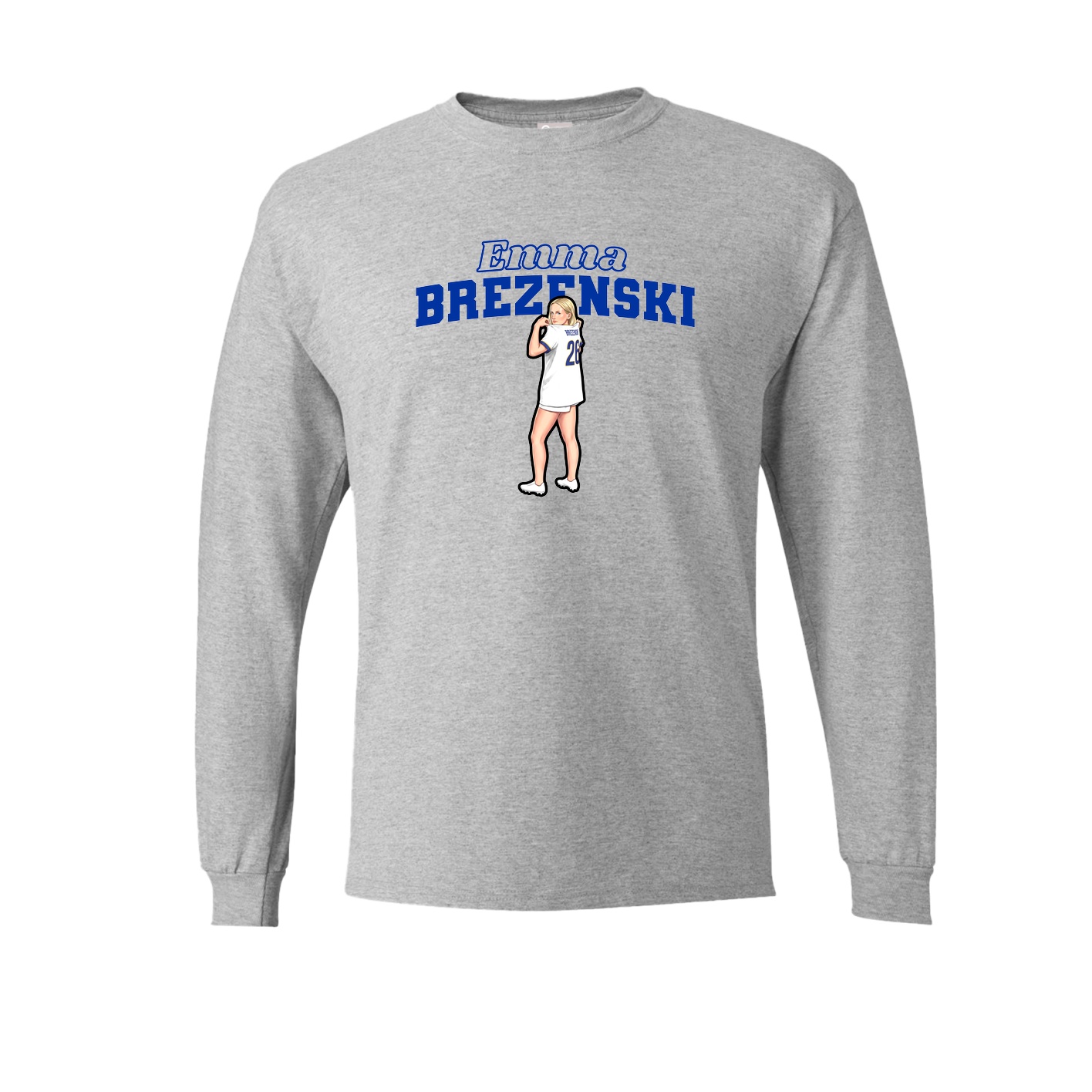 Long Sleeve Tee — Name Arch in Grey