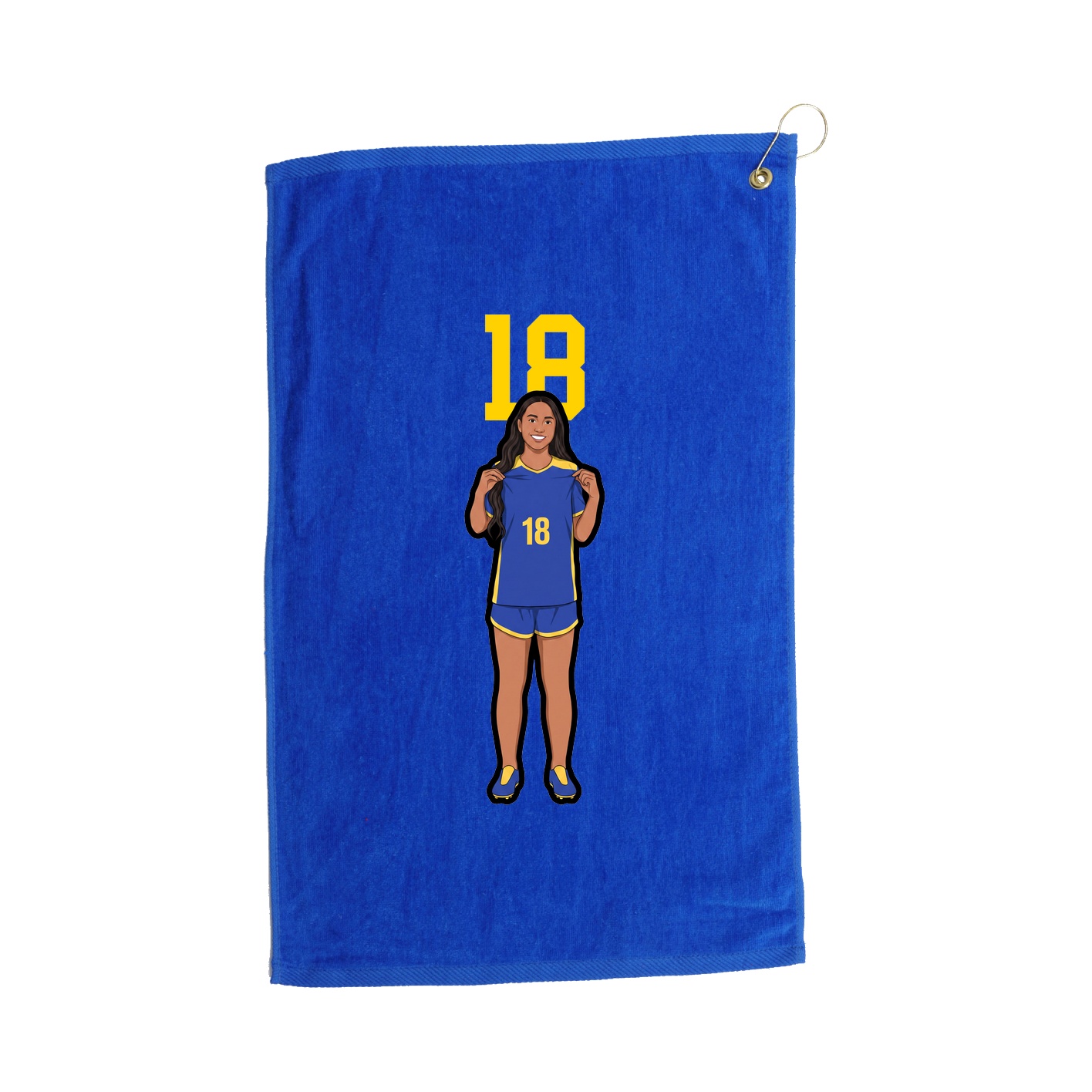 Golf Towel — Number Top in Royal