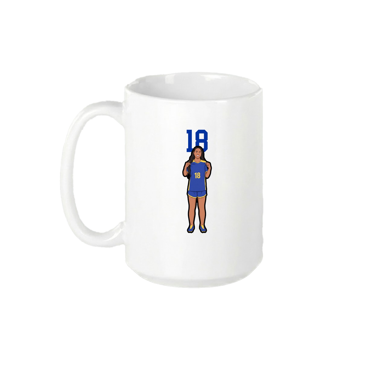 15oz Coffee Mug — Number Top in White
