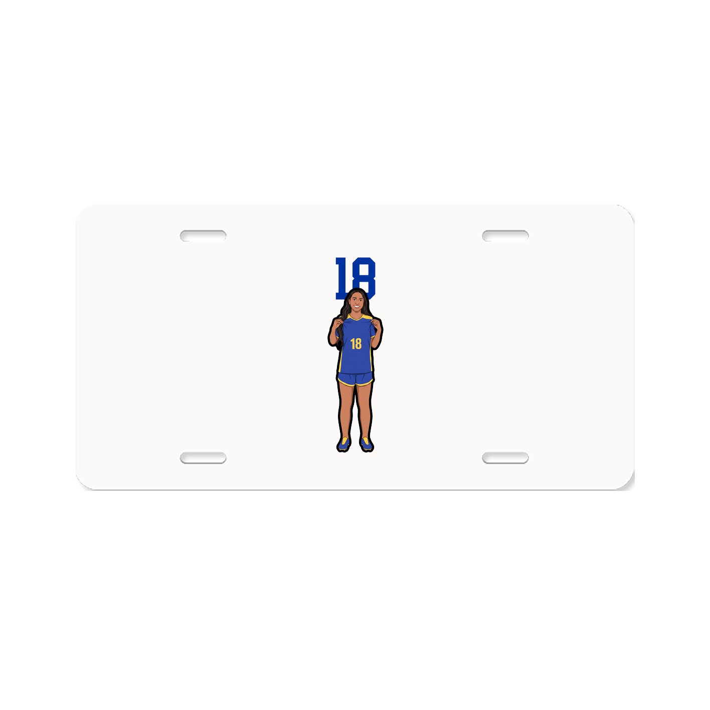 License Plate — Number Top in Classic