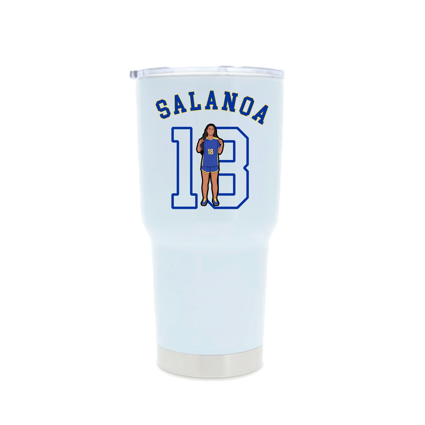 30oz Stainless Steel Tumbler — Shirsey Arch in White