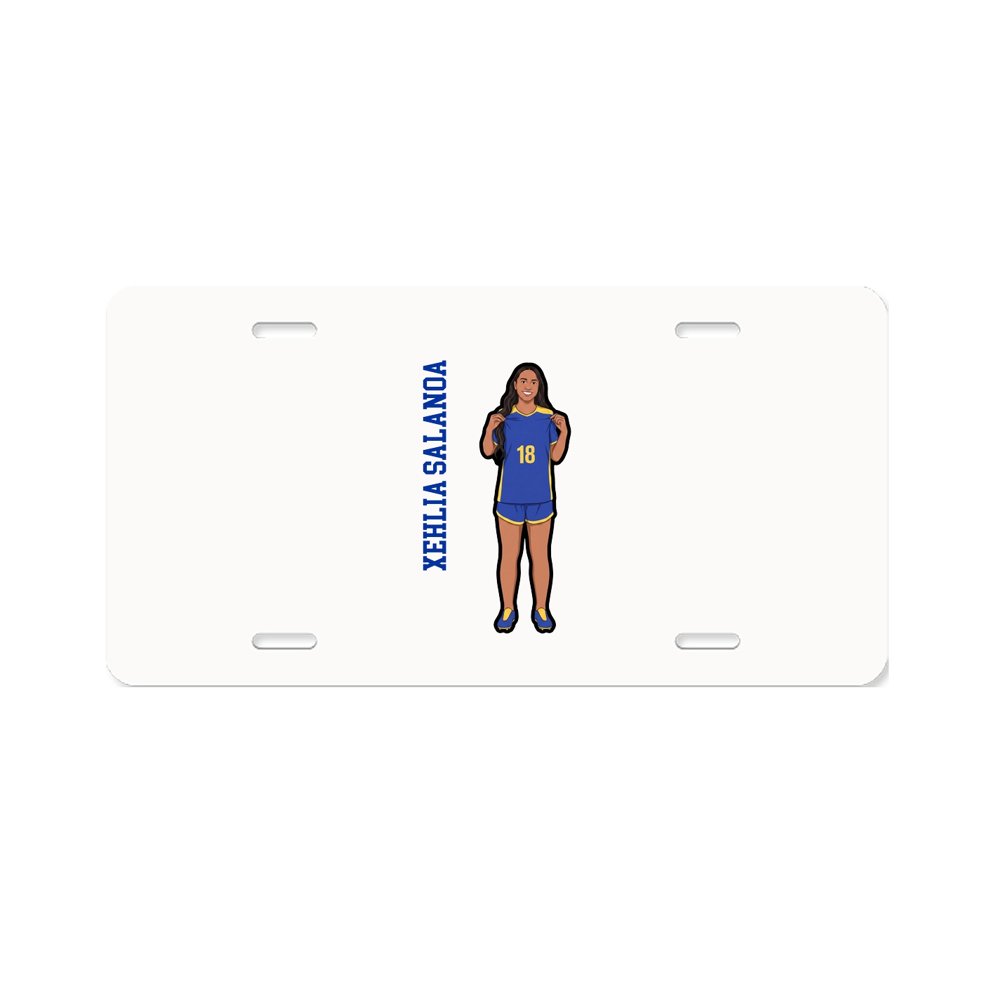 License Plate — Name Vertical in Classic