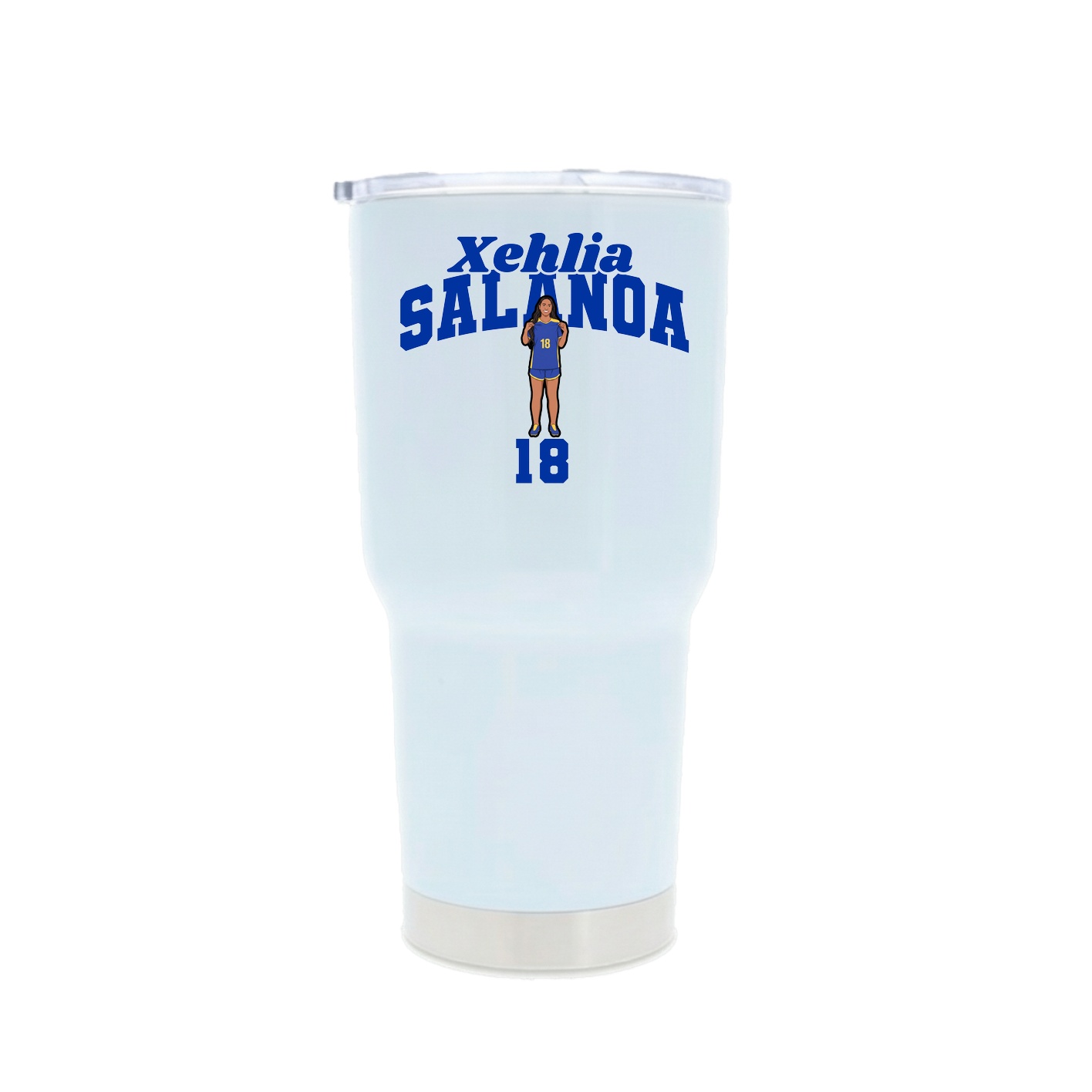 30oz Stainless Steel Tumbler — Signature Arch in White