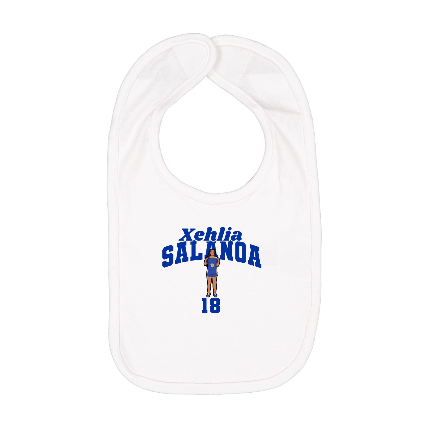 Infant Bib — Signature Arch in White