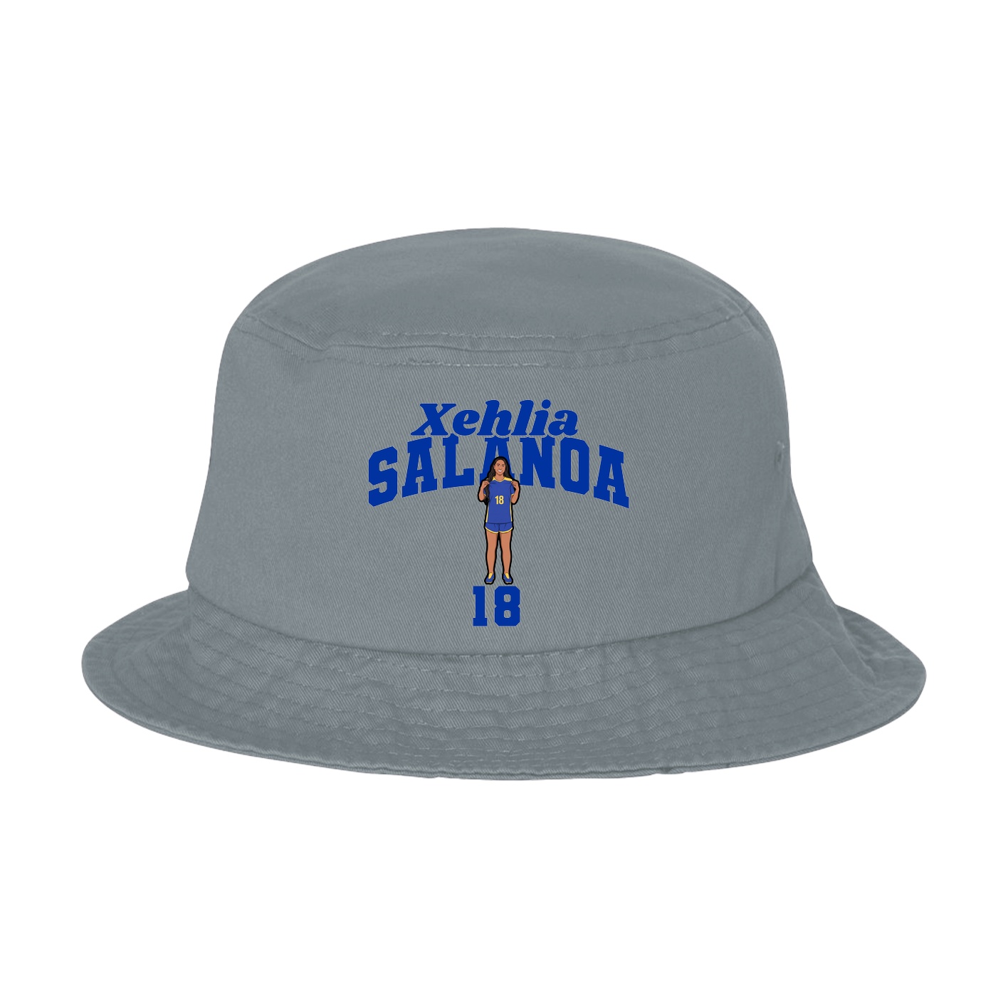 Bucket Cap — Signature Arch in Grey