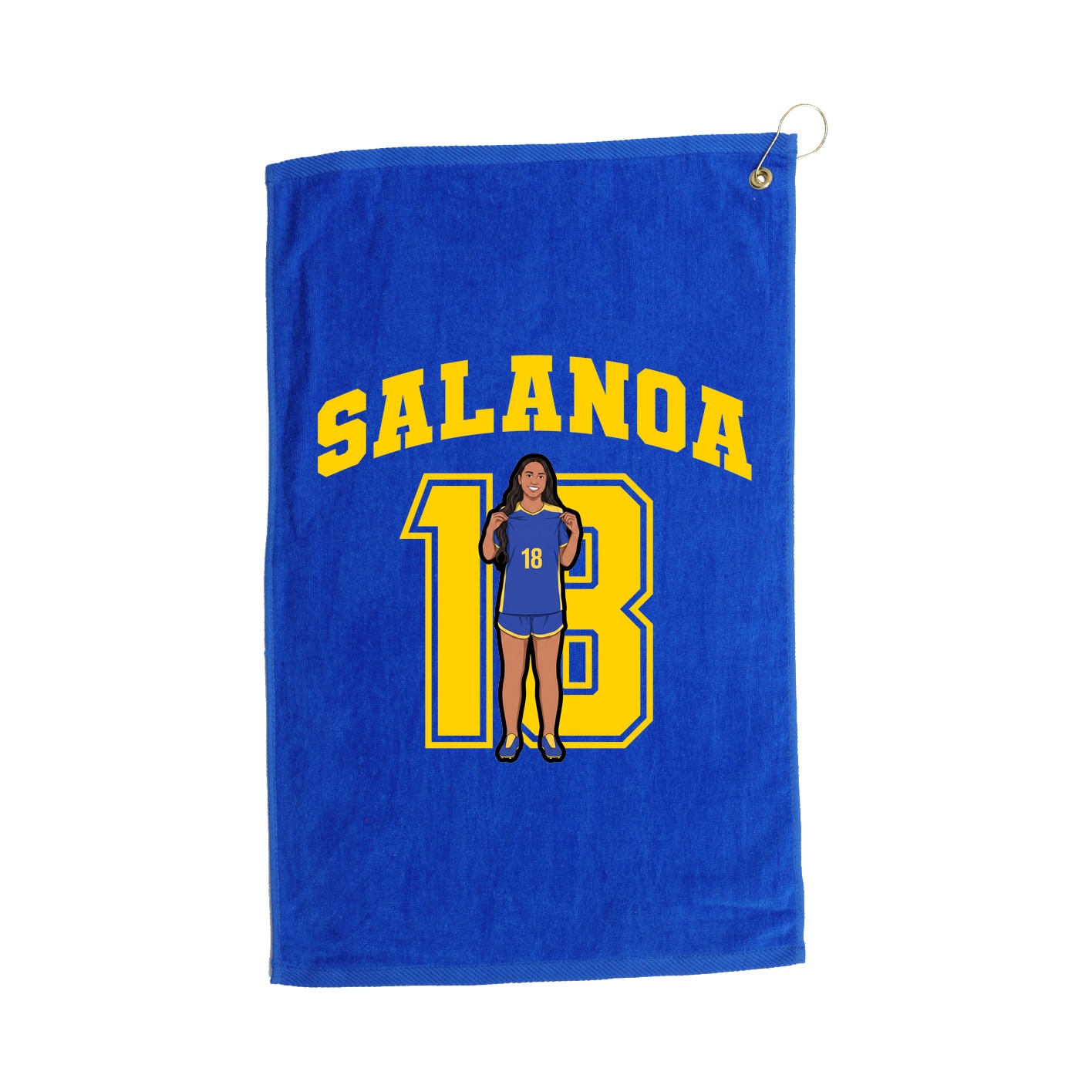 Golf Towel — Number in Royal