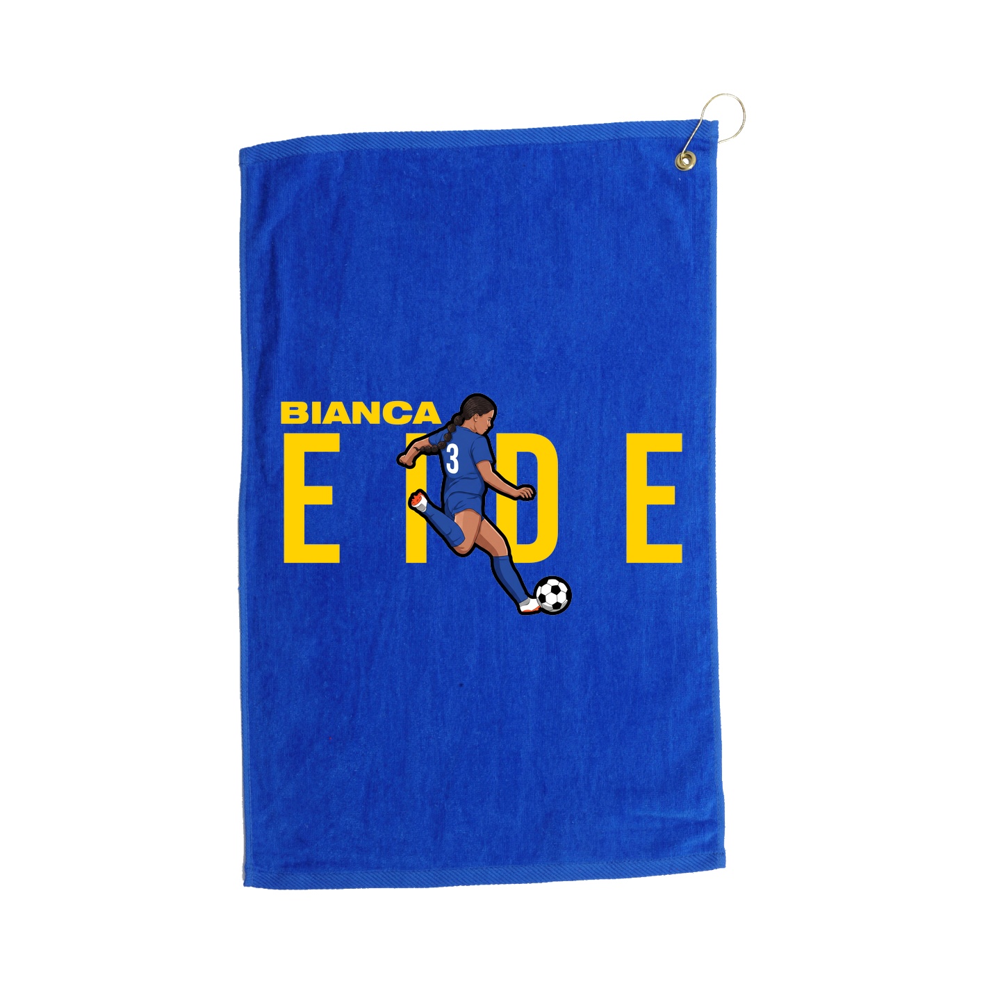 Golf Towel — Player Name in Royal